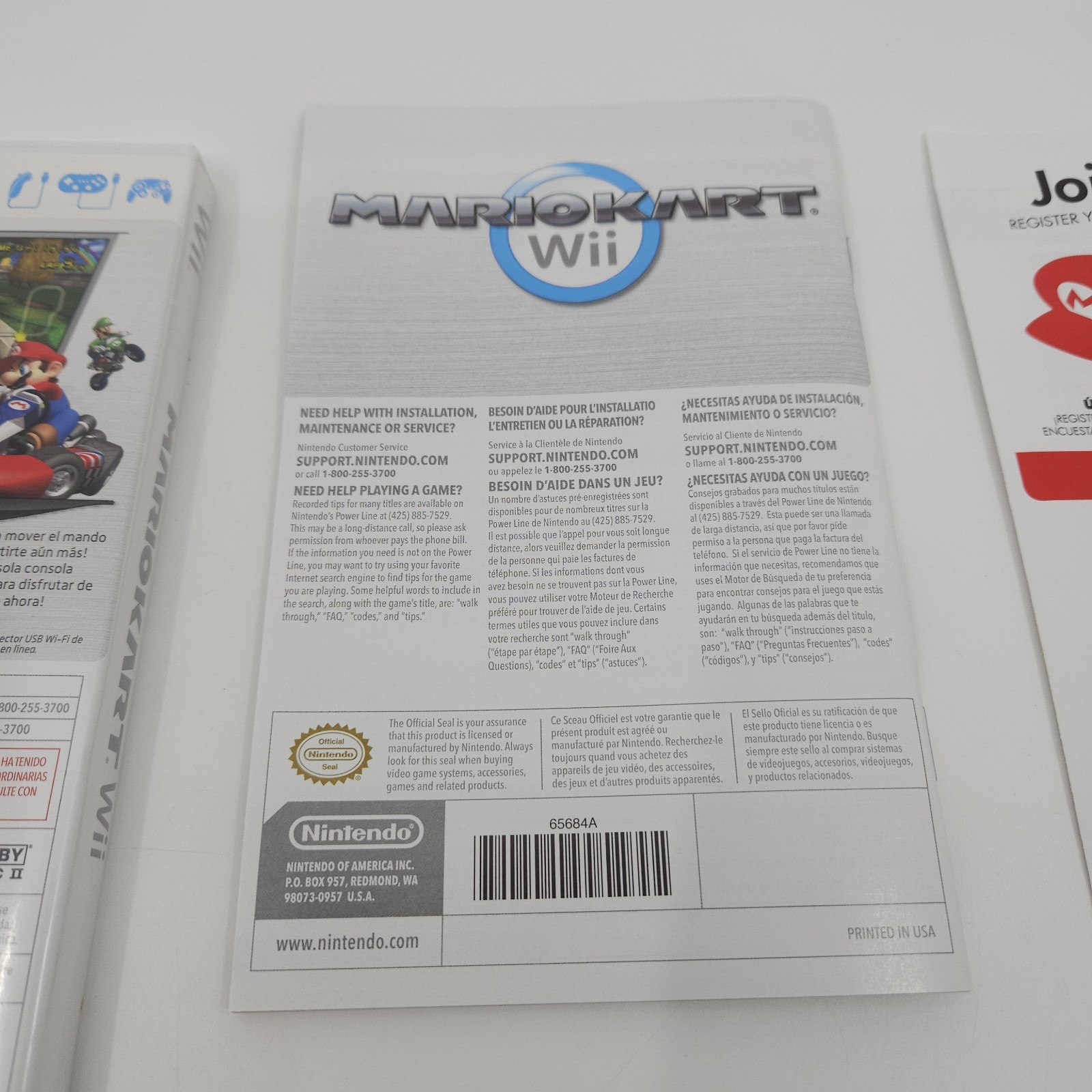 Mario Kart Wii (Nintendo Wii, 2008) Game Complete + Manual + Inserts – Excellent