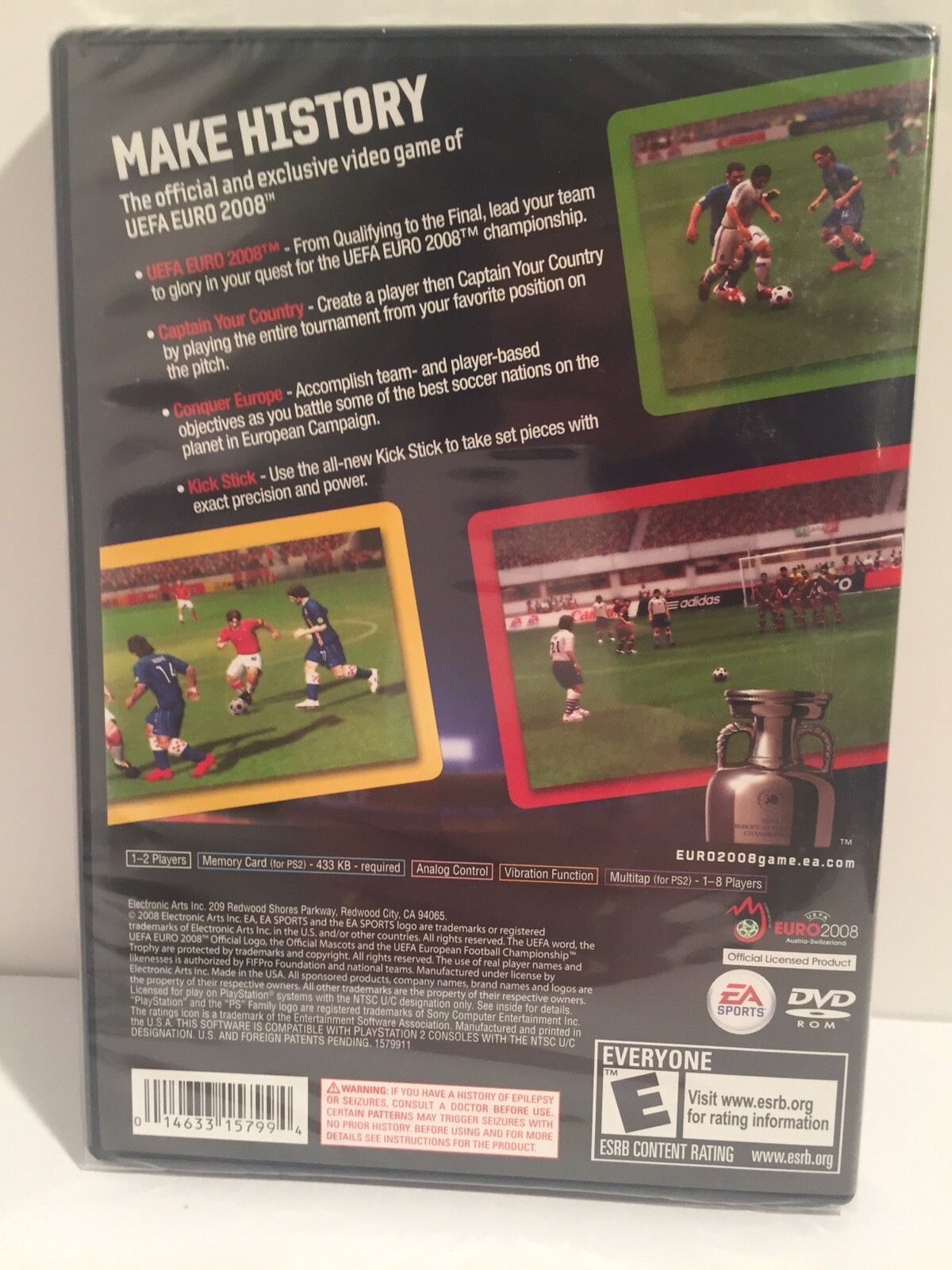 UEFA Euro 2008 Austria-Switzerland Sony PlayStation 2, 2008 New(Sealed) (A5)