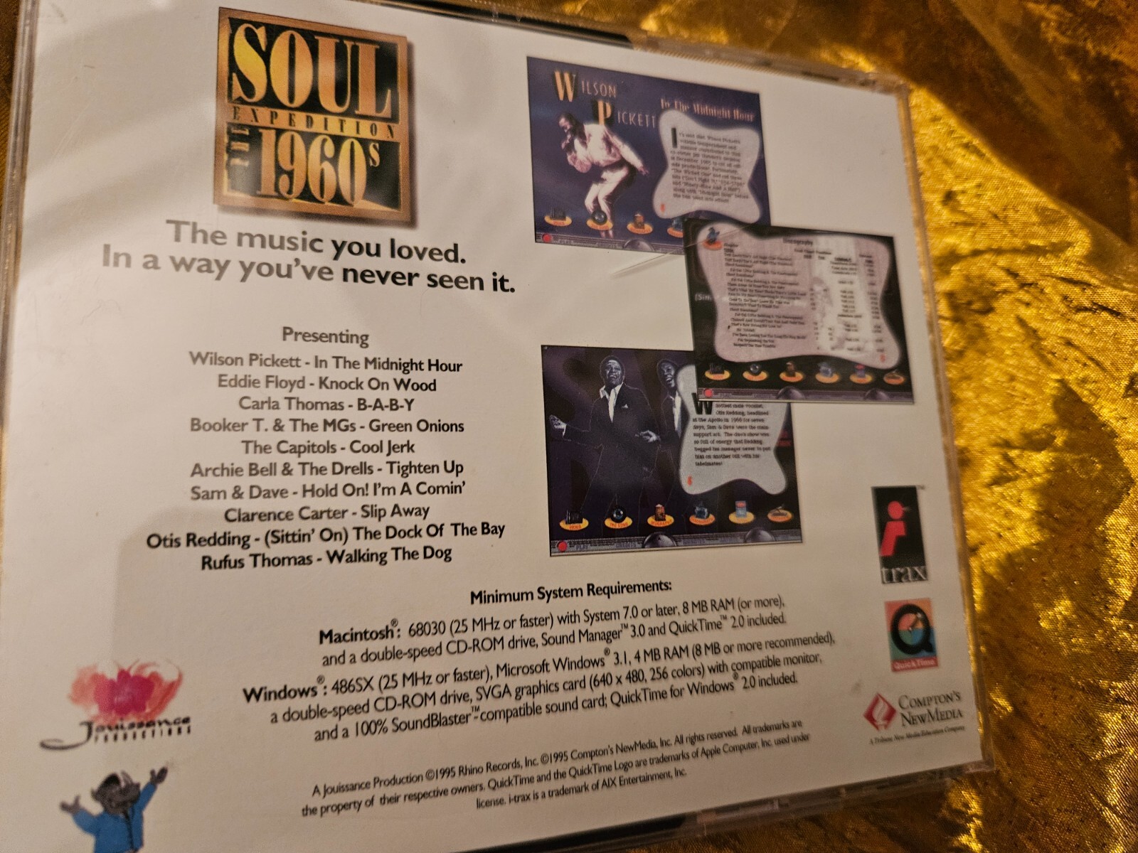 SOUL EXPEDITION THE 1960’s Compton’s NewMedia RHINO 2 CD’s PC CD-ROM Windows MAC