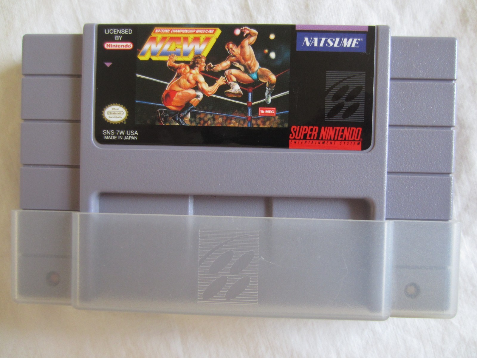 Natsume Championship Wrestling SNES Super Nintendo Complete 1994 Natsume RARE