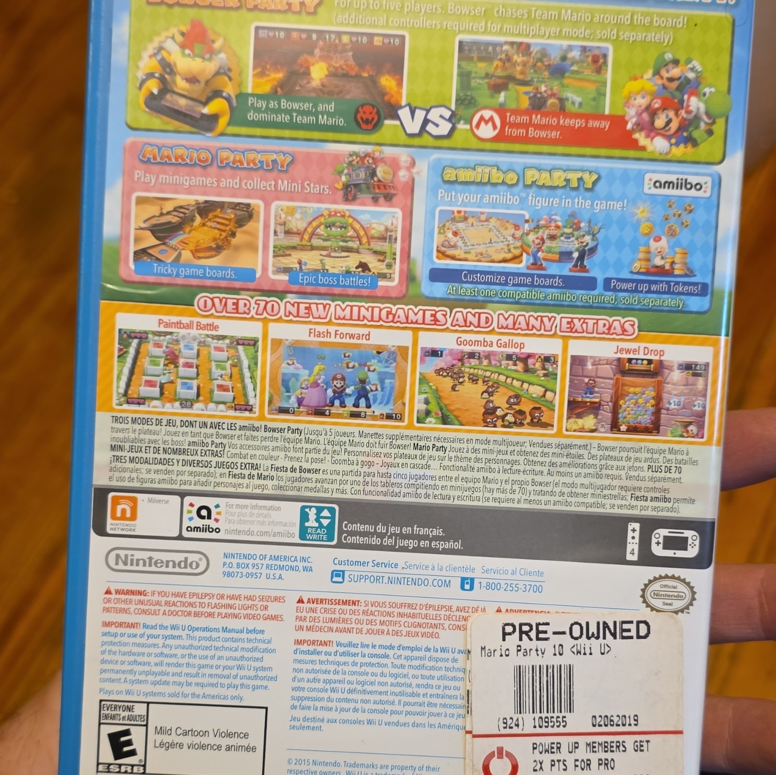 Nintendo Mario Party 10 Wii U Game Disc w/ Case NTSC-U/C E Multiplayer