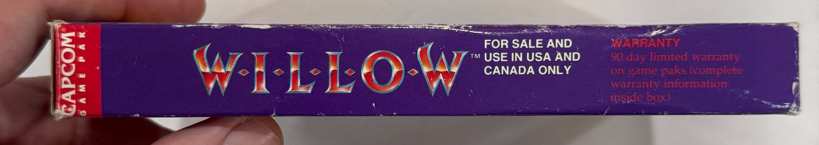 Willow – Nintendo NES – Working – Tested – Box + Foam + Game