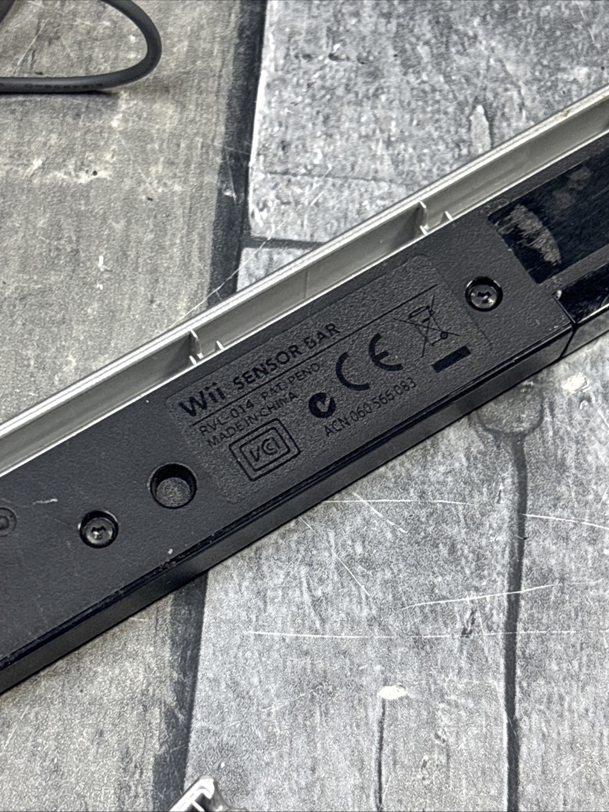 Lot of (2) OEM Nintendo Wii Sensor Bars OEM Black Silver Model RVL-014