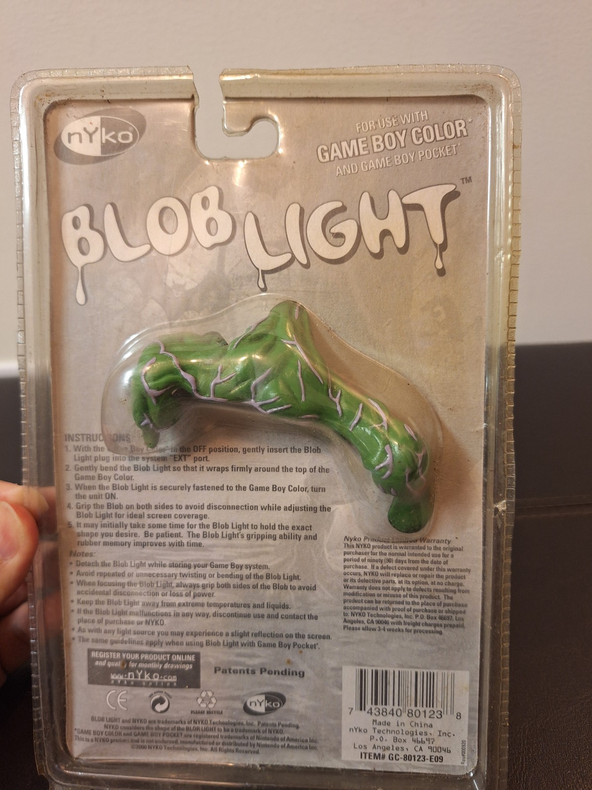 Nyko Blob Light Green Attachment Nintendo Game Boy Color & Game Boy Pocket