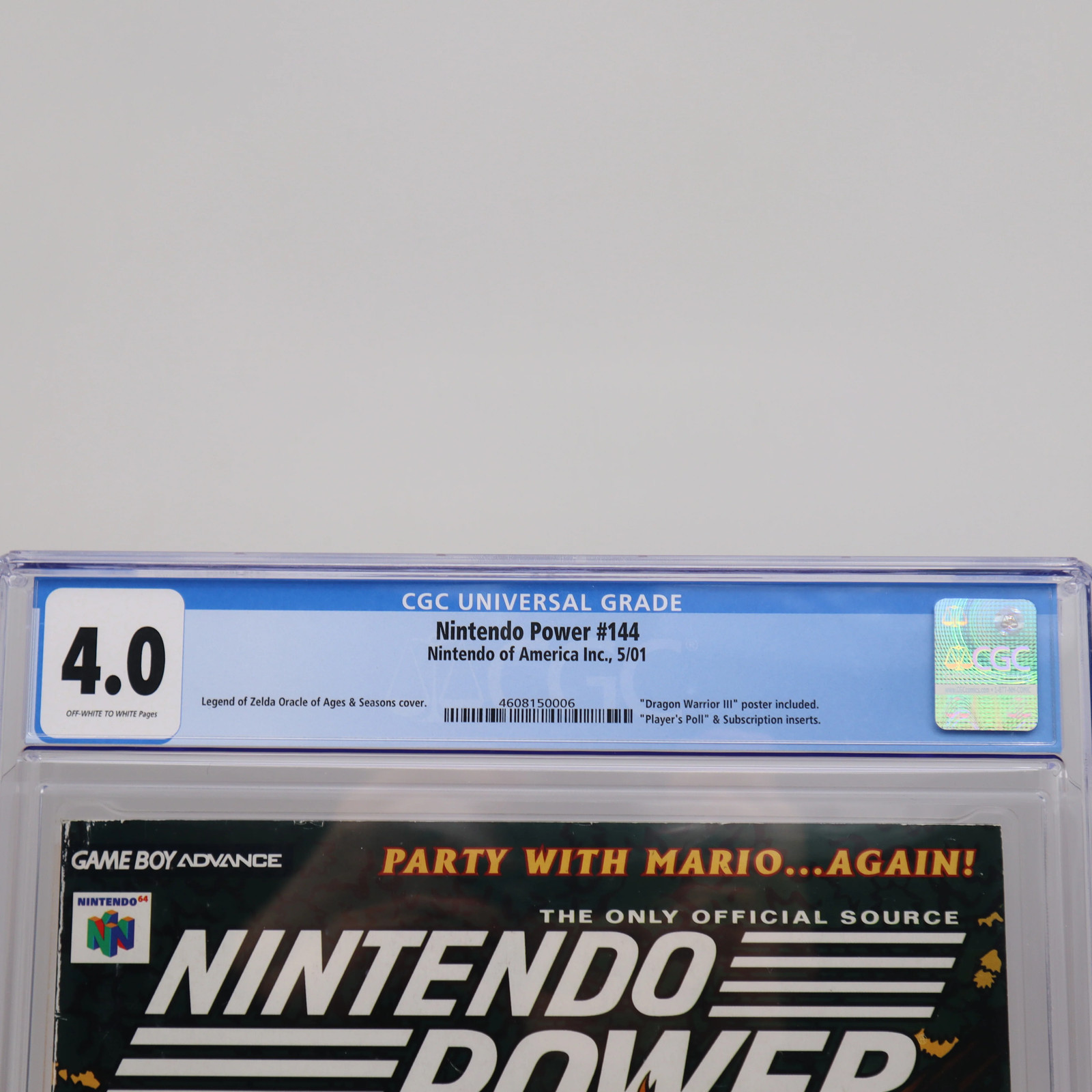 NINTENDO POWER ISSUE #144 – LEGEND OF ZELDA: ORACLE OF SEASONS – CGC GRADED 4.0