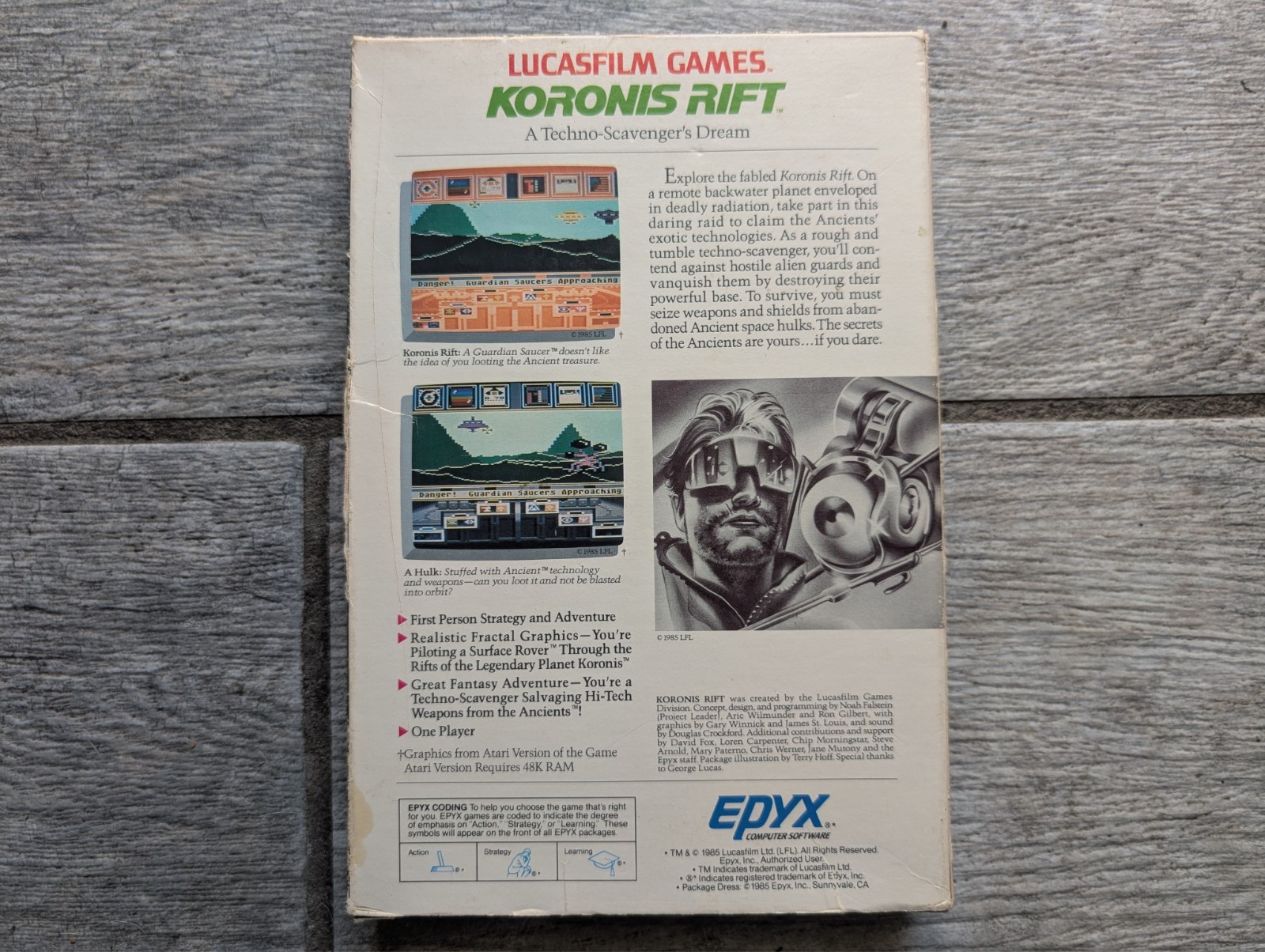KORONIS RIFT – Commodore 64 & Atari – Complete & Fully Tested – LucasFilm EPYX