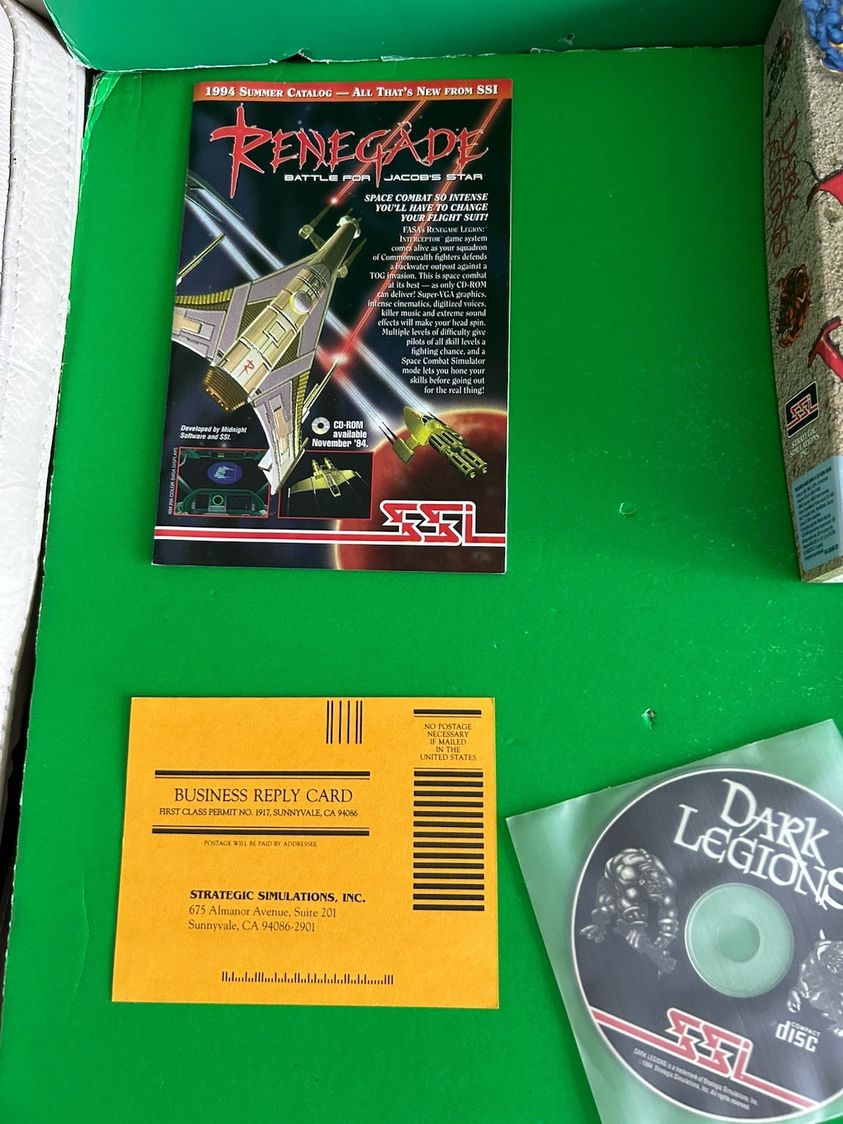 SSI Dark Legions Original Big Box Strategy Role Strategy Role Playing Game