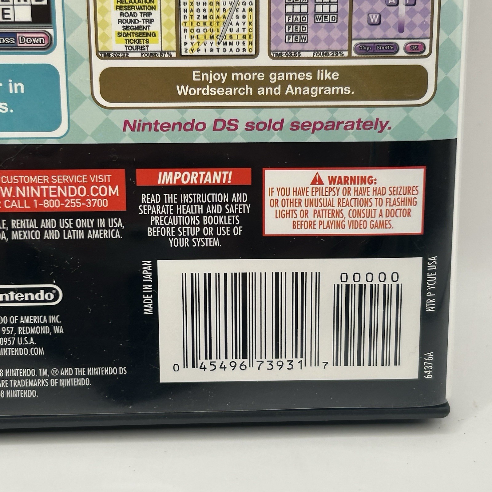 Crosswords DS (Nintendo DS, 2008) Complete