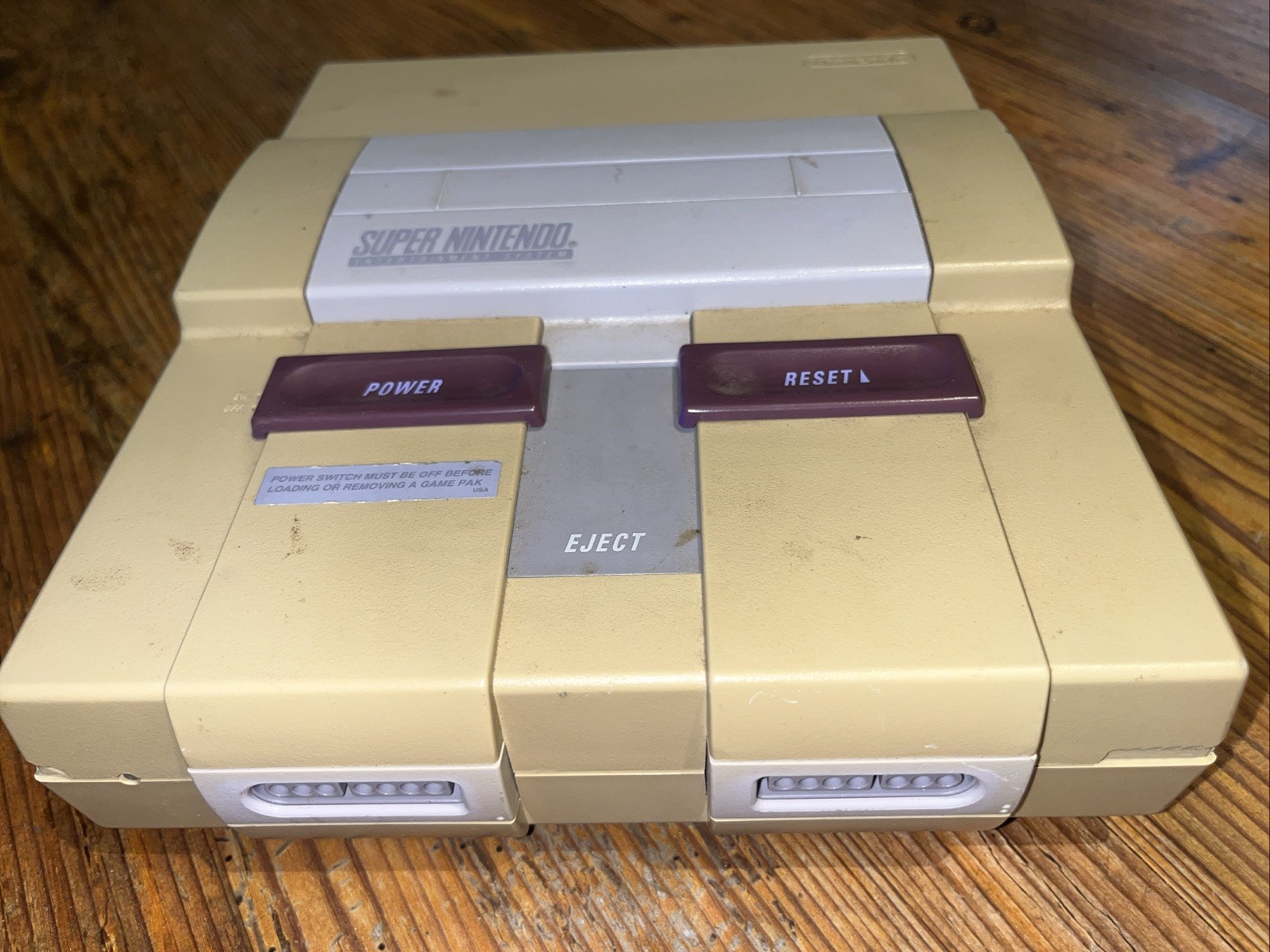 Super Nintendo SNES Console Cords Controller Tested And Working Cosmetic Damage