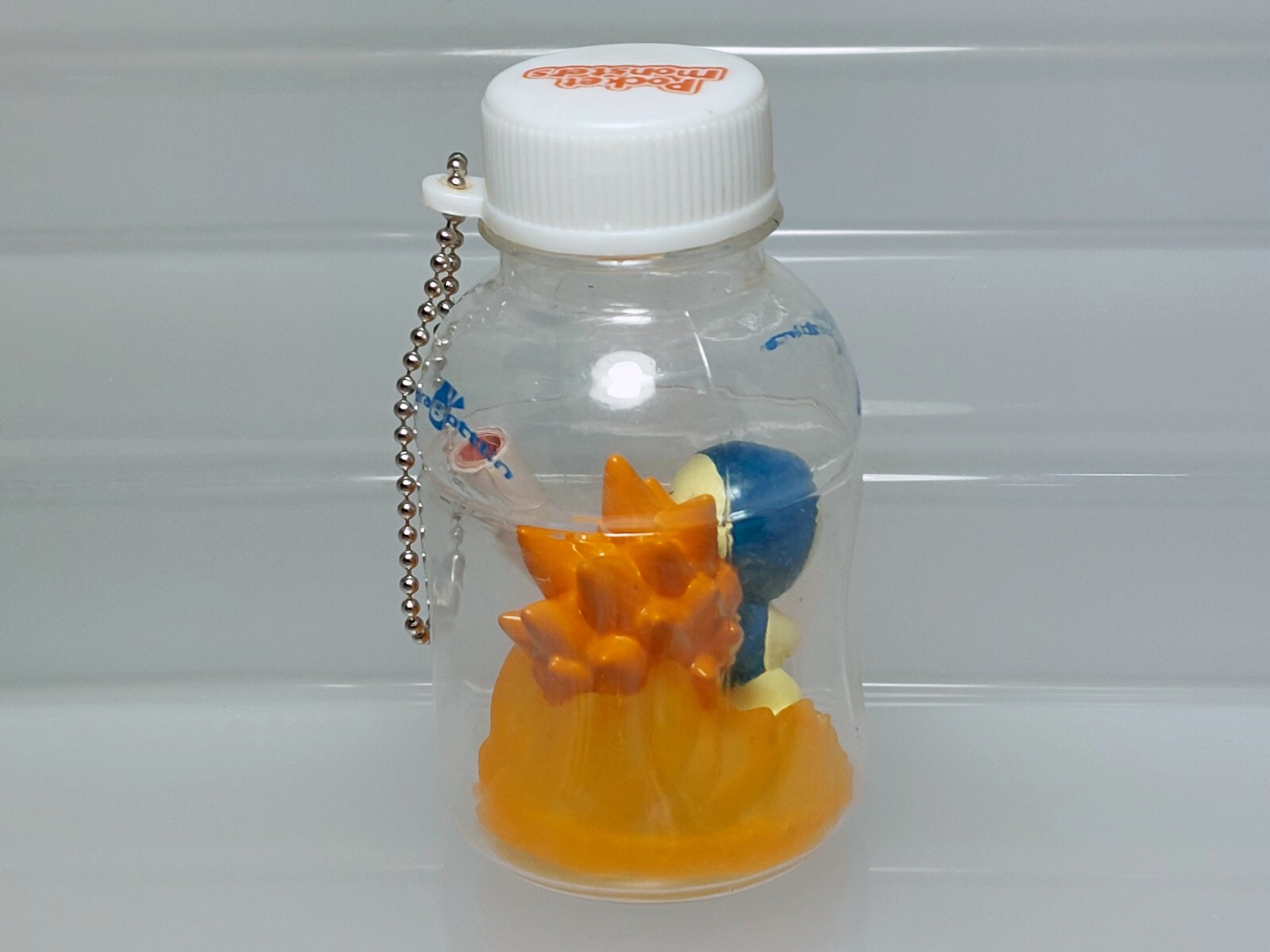 Pokemon Chara Bottlin CyndaquilKeychain Figure Tomy 2003 Toy Japan E04 3.2in