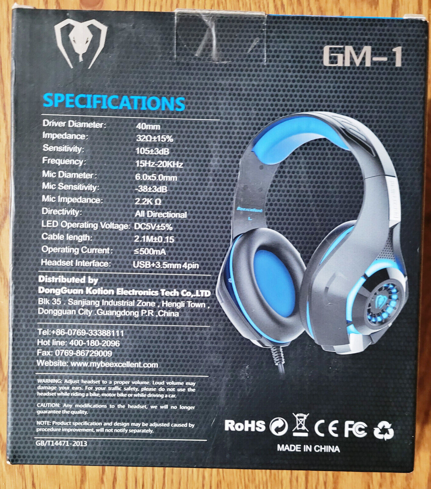 Beexcellent GM-1 Gaming Headset with Surround Sound & Noise-Isolation Microphone