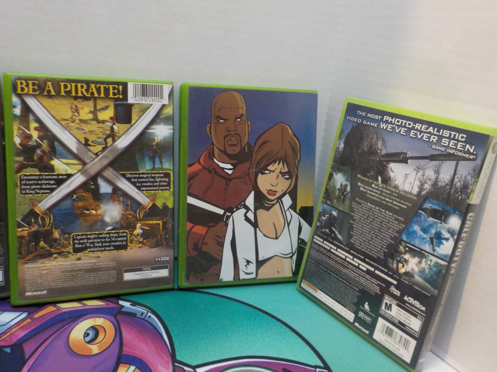 N A1001 Only Xbox Game Cases Lot of 6 ( Halo 2 GTA COD Pirates)