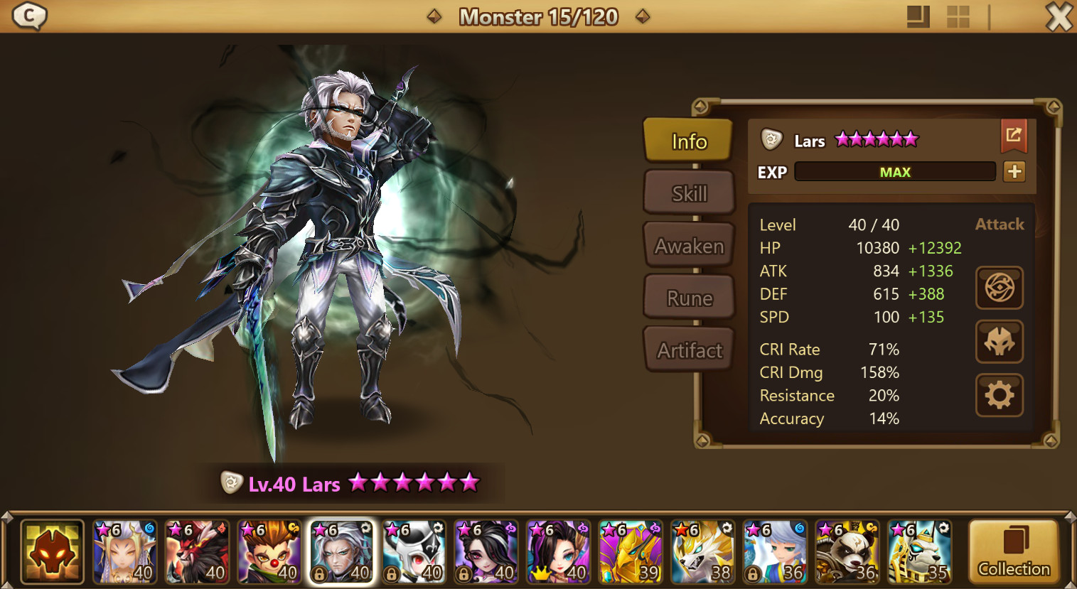 Summoners War Global Giana, Akroma, Lars, Hilda (4 LD 5s), +175 vio