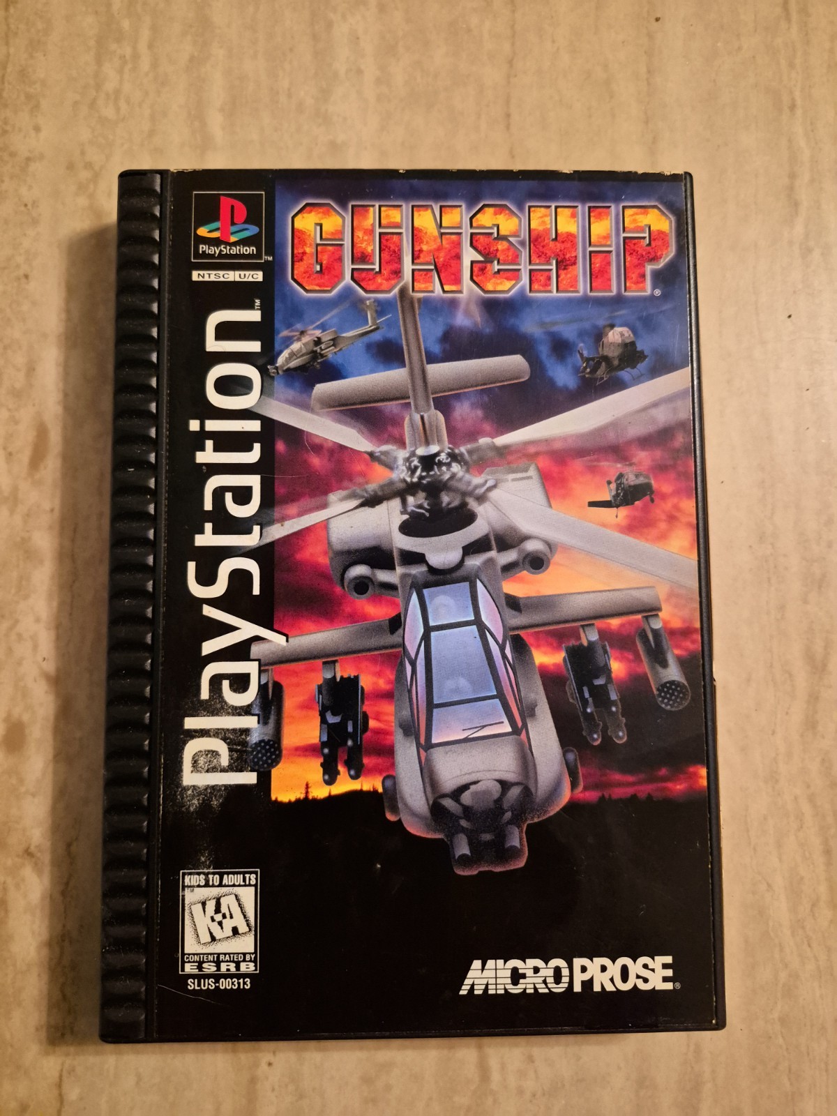 Gunship PS1 Long Box PlayStation 1 Complete CIB