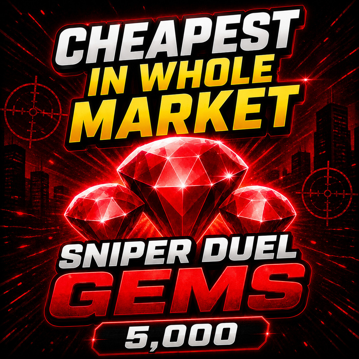 Sniper Duels Gems | 1K-100K Gems | Cheapest in Whole Market | Fast Delivery 🔫