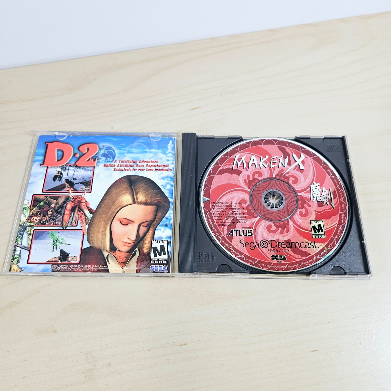 Maken X (Sega Dreamcast, 2000) w/ Manual Tested Working No Back Artwork