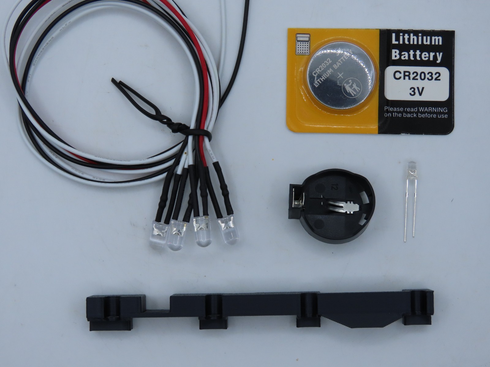 Nintendo GameCube LED light and battery holder installation kit