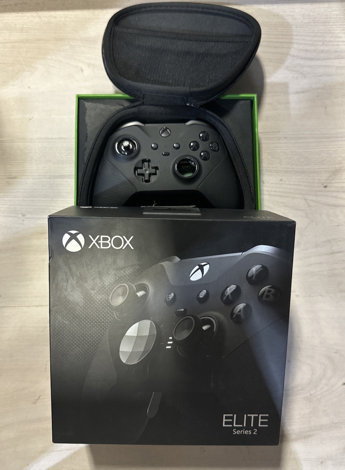 Microsoft Xbox One Elite Series 2 Black Controller with case and box| FOR PARTS
