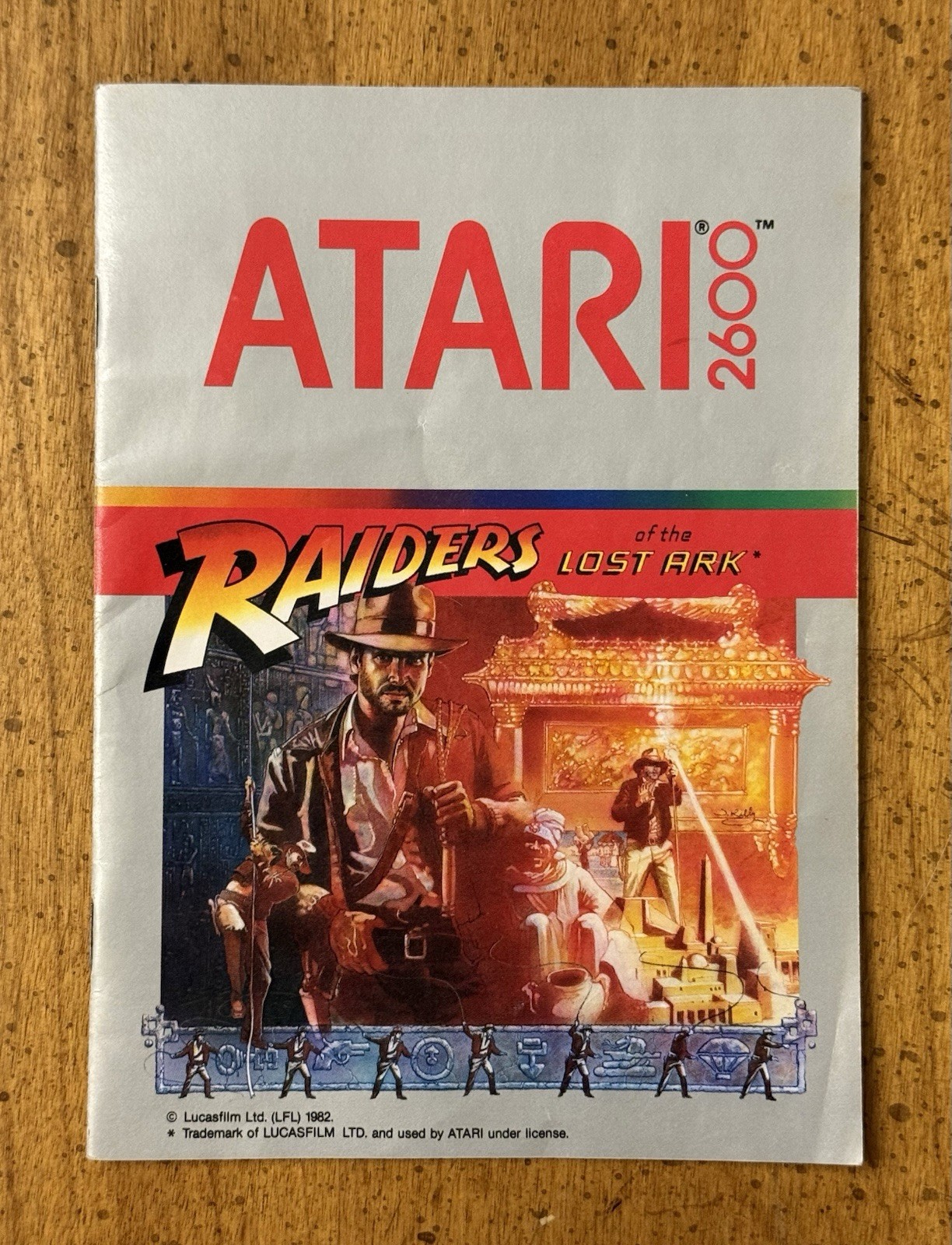 VINTAGE 1980s Atari 2600 Raiders Of The Lost Ark Manual Booklet