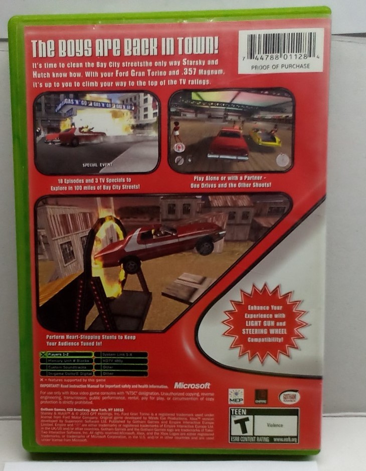 Starsky & Hutch (Microsoft Xbox, 2003) Complete Tested Working – Free Ship
