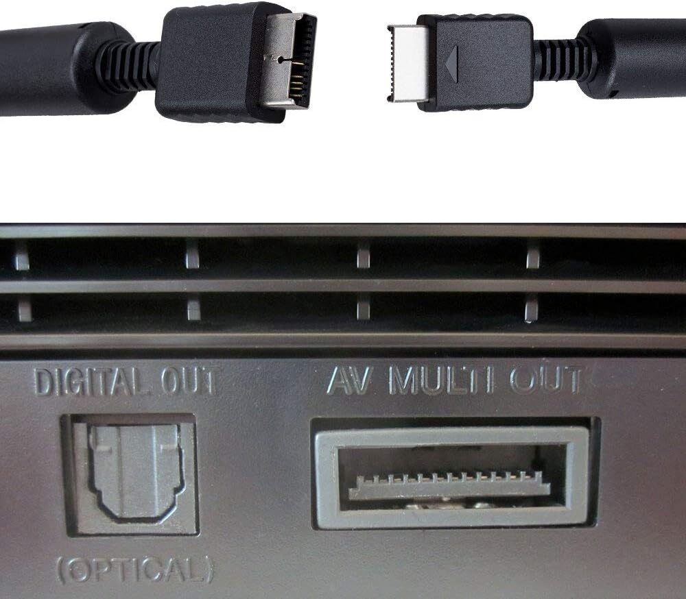 6 Feet AV to RCA Audio Video Composite Cable Cord For Sony PS1 PS2 PS3 PS3 Slim