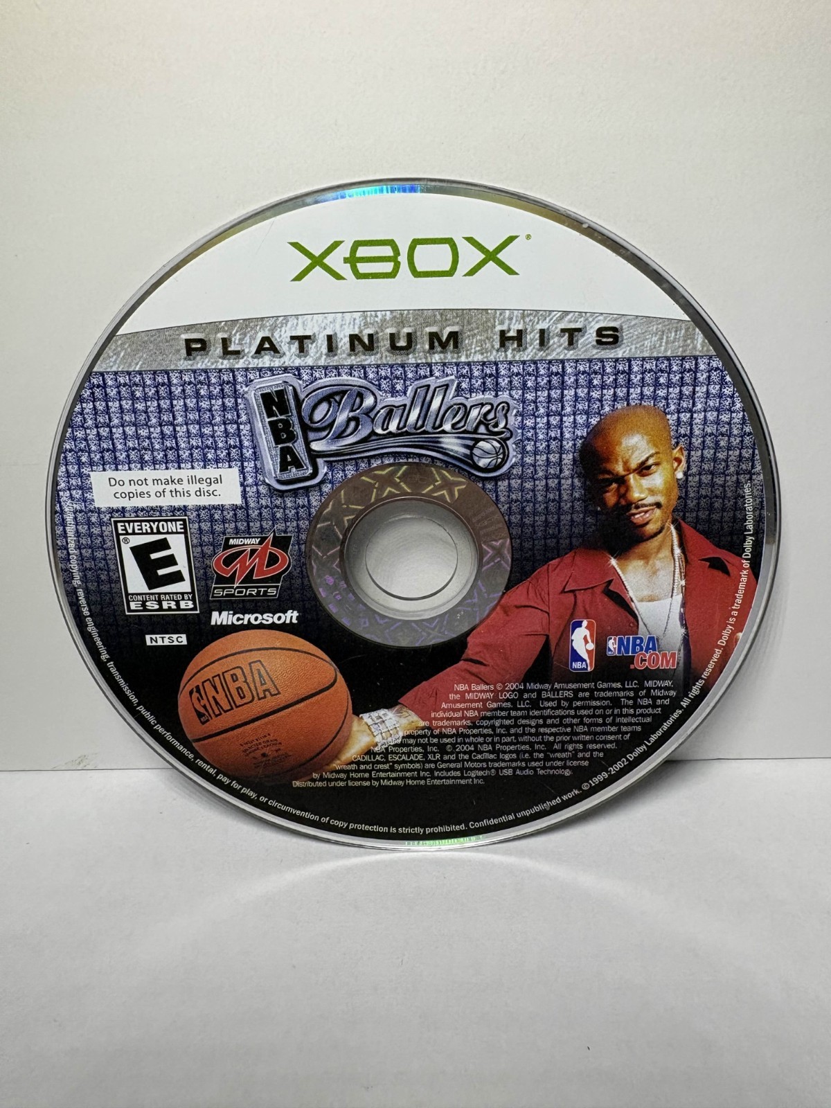 NBA Ballers Microsoft Xbox Platinum Hits Disk only !!RARE GAME!! -Make an Offer-