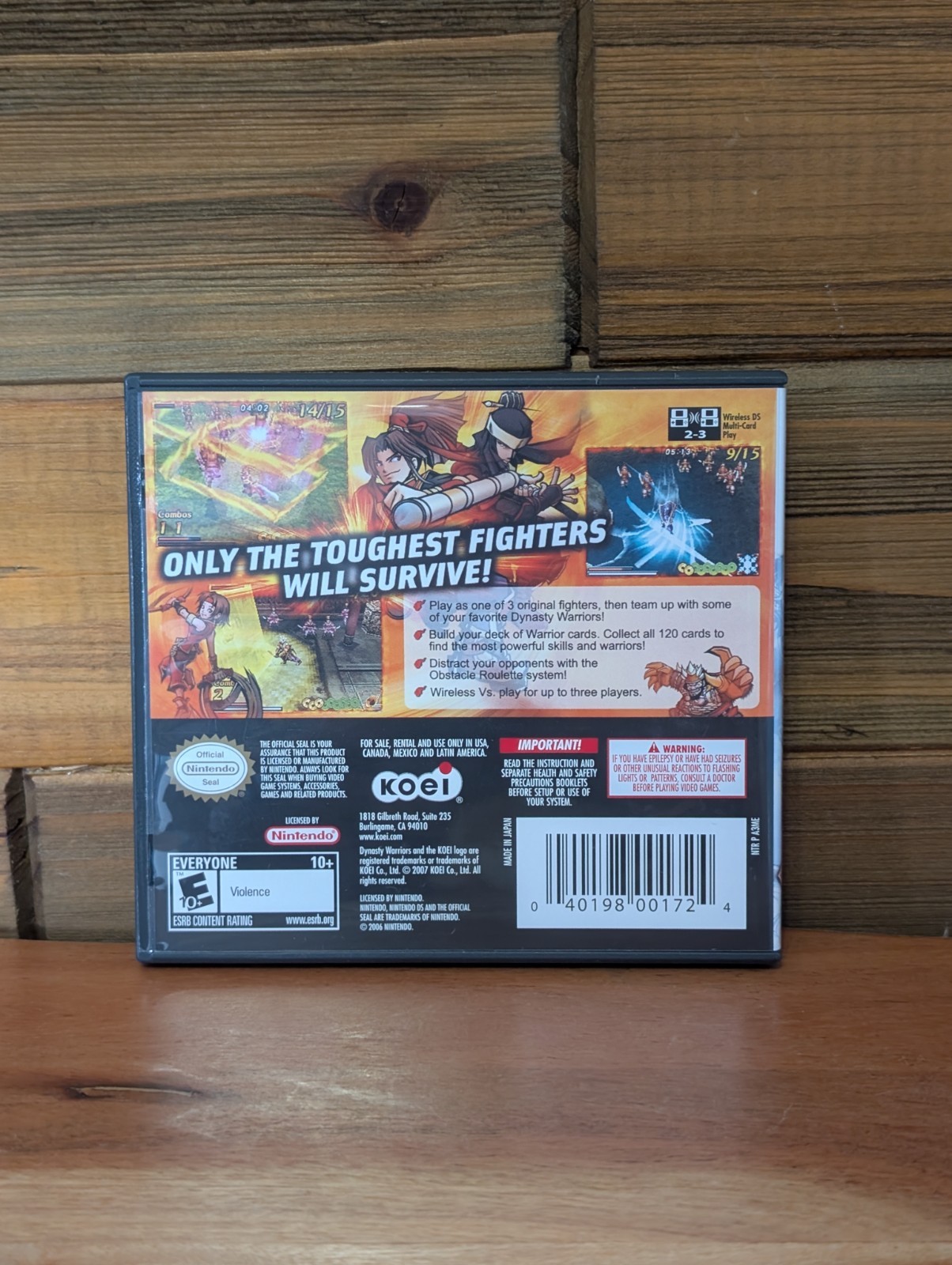 Dynasty Warriors DS: Fighter’s Battle (2007) – Nintendo DS – Complete – Tested