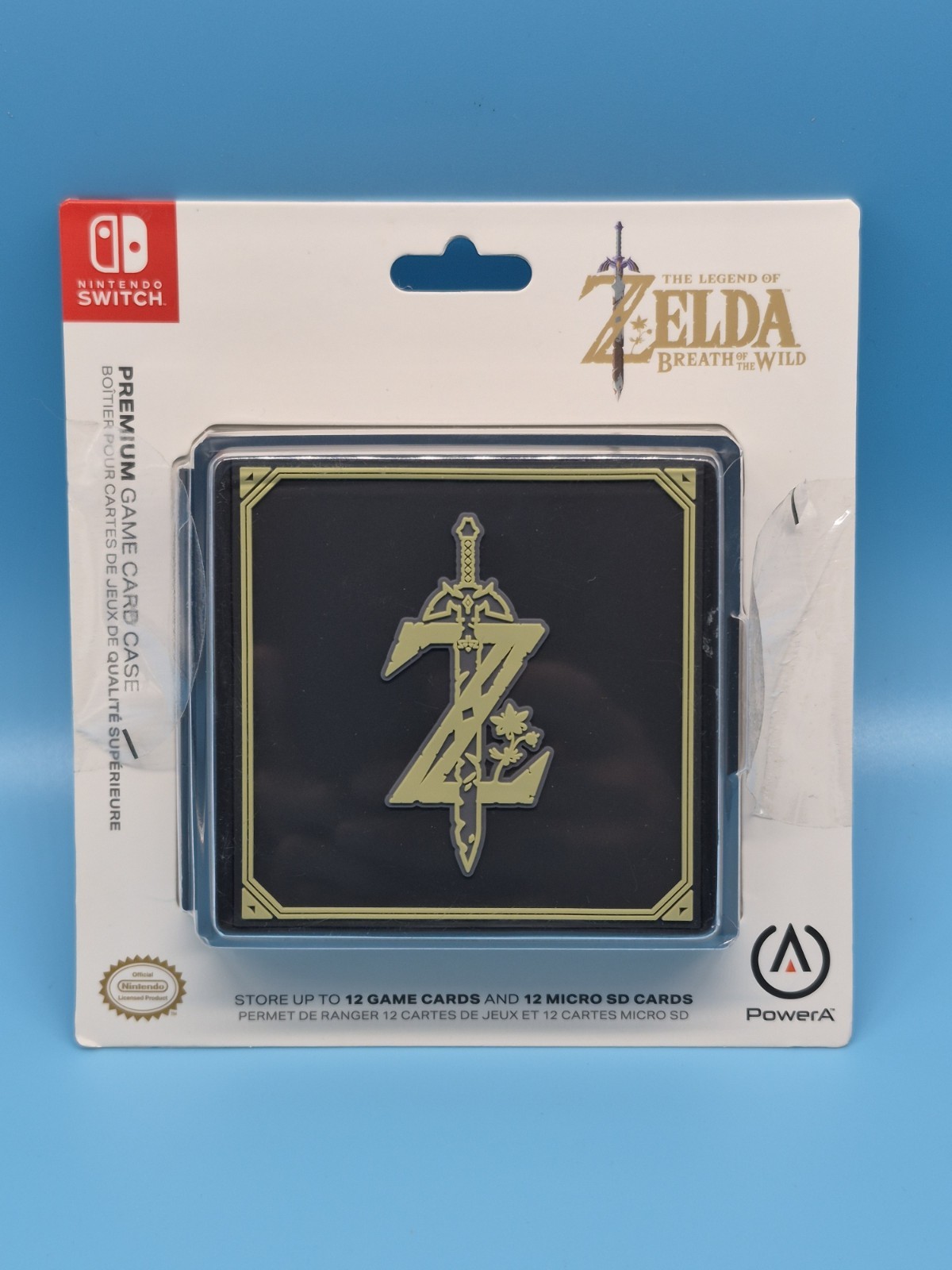 NINTENDO SWITCH ZELDA BREATH OF THE WILD PREMIUM GAME CARD CASE FOR 12 GAMES NIB