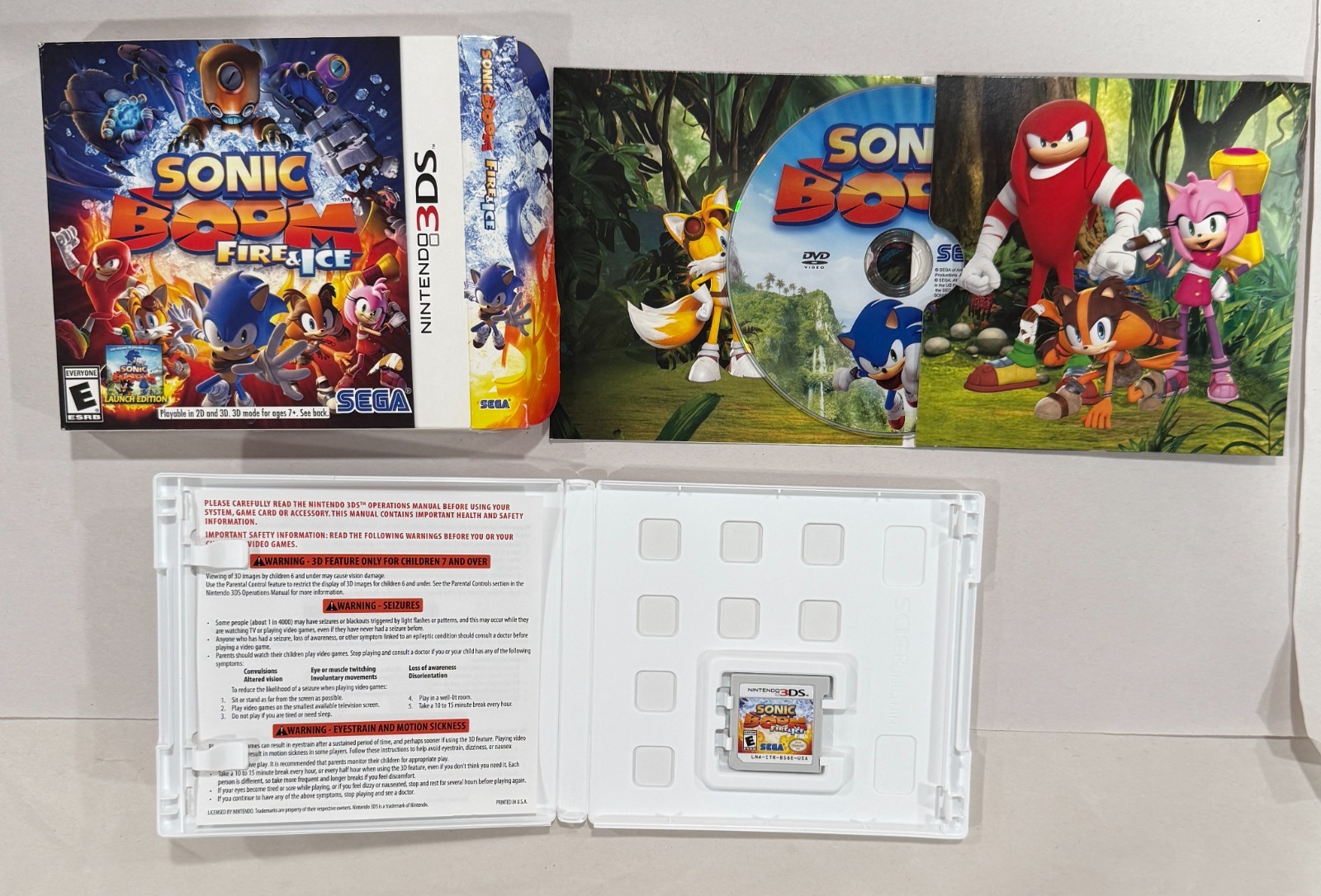 Nintendo 3DS – 7 Game Lot – Sonic Boom Fire & Ice, Batman Arkham Origins, MH3