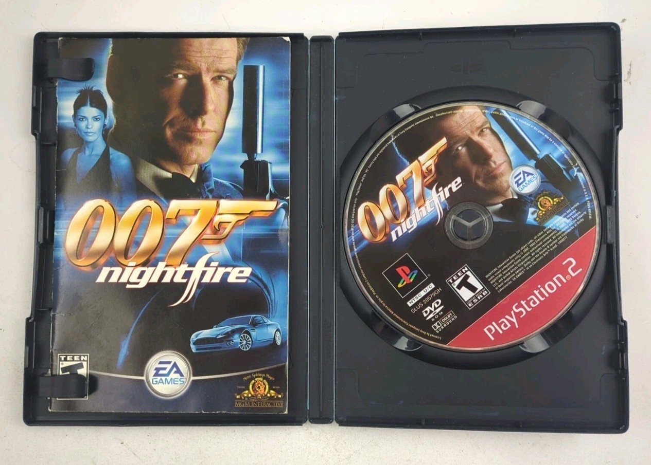 007 Nightfire & Agent Under Fire PlayStation 2 PS2 James Bond Bundle Lot GH