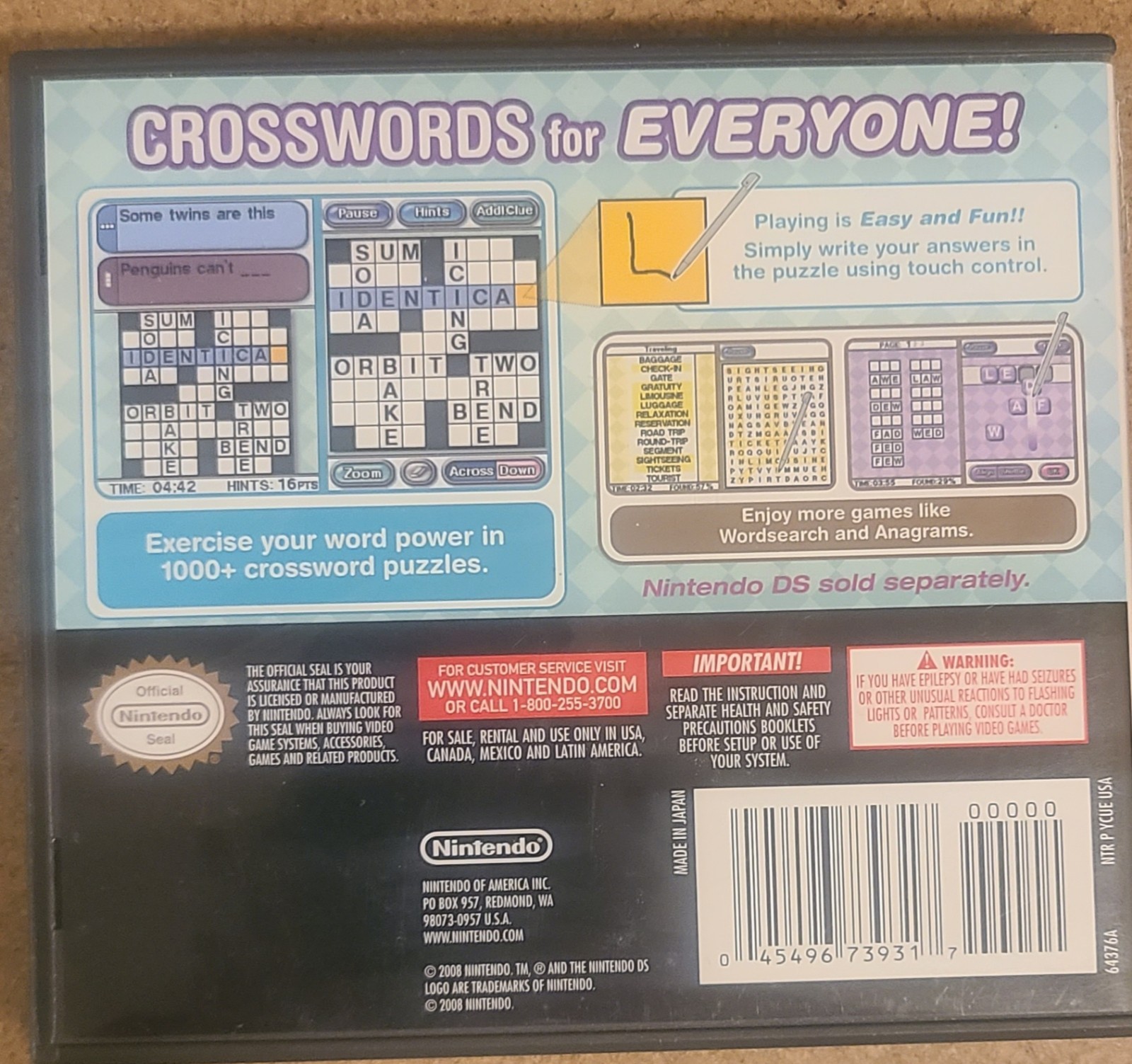 Crosswords DS (Nintendo DS, 2008)