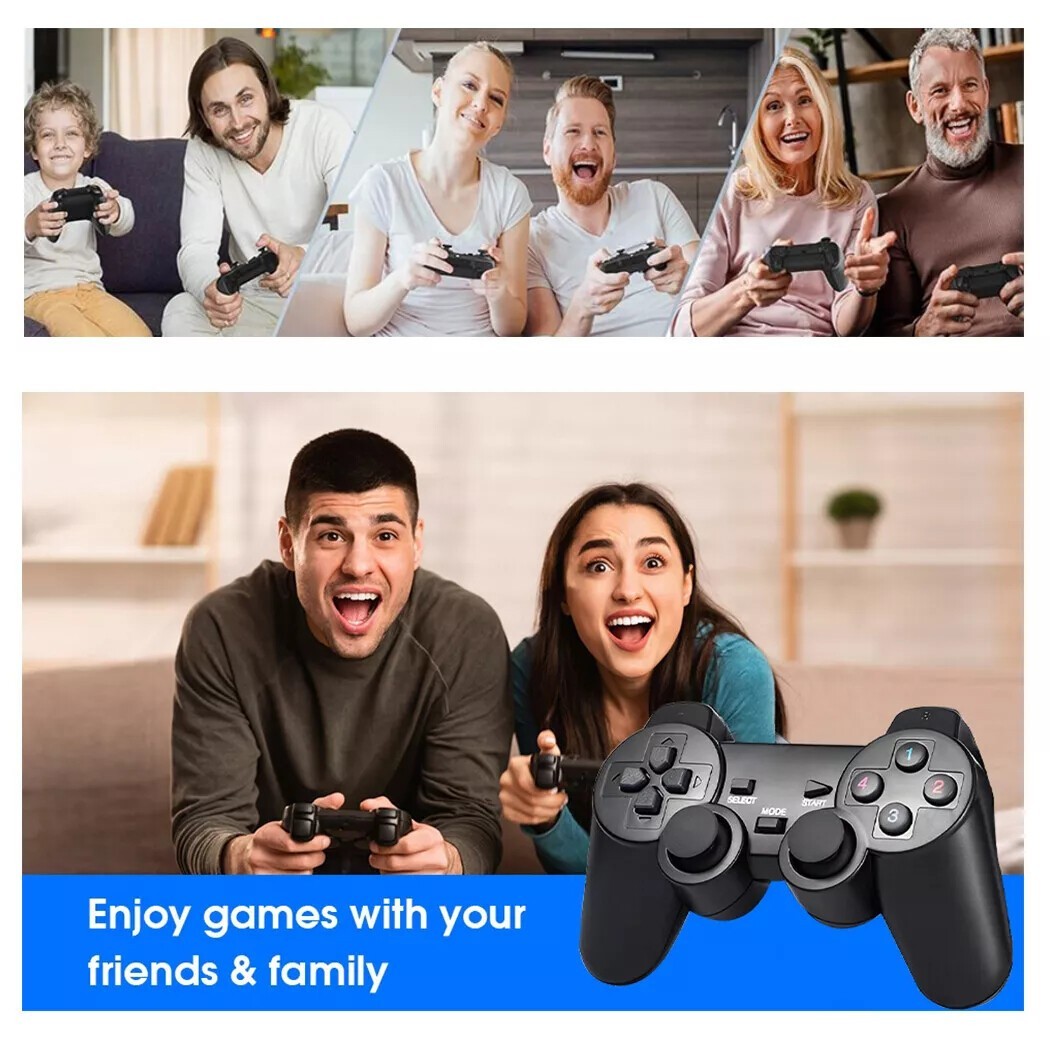 Retro Game Console 4K HDMI Output Plug and Play 20000+ Game Gamepad Controllers