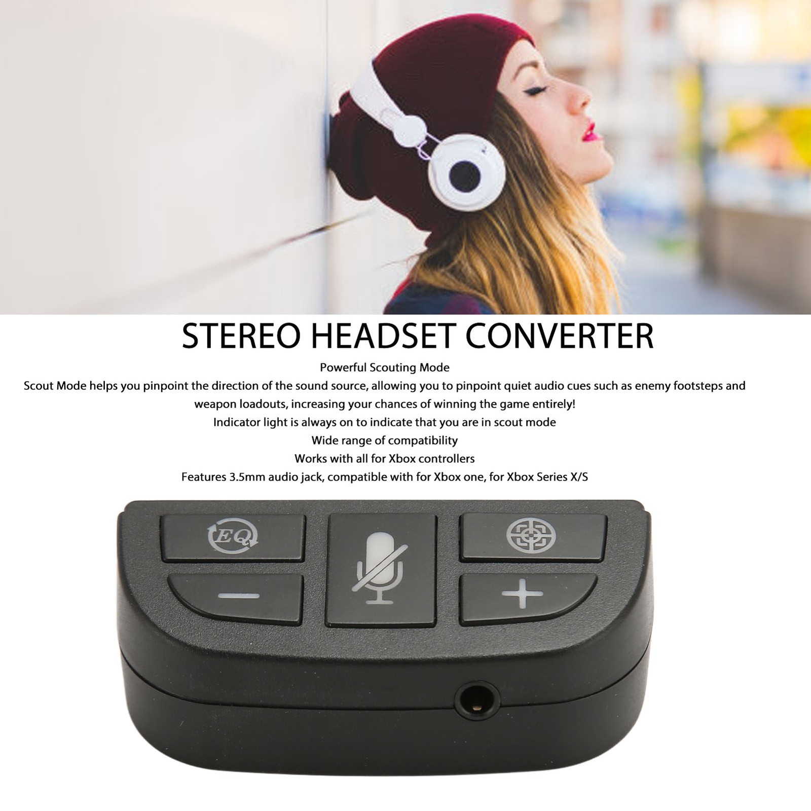 ¸Stereo Headset Adapter For Voice Control 3.5mm Stereo Sound Jack Sound New