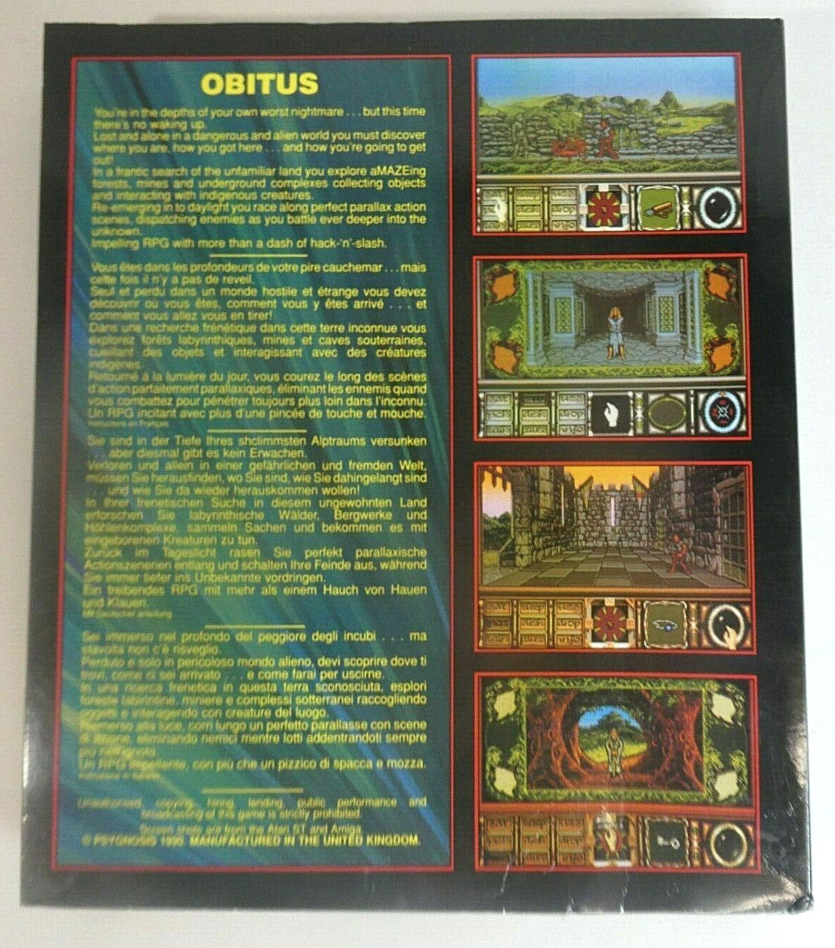 Obitus Commodore Amiga Psygnosis 3.5″ Disks PC Games