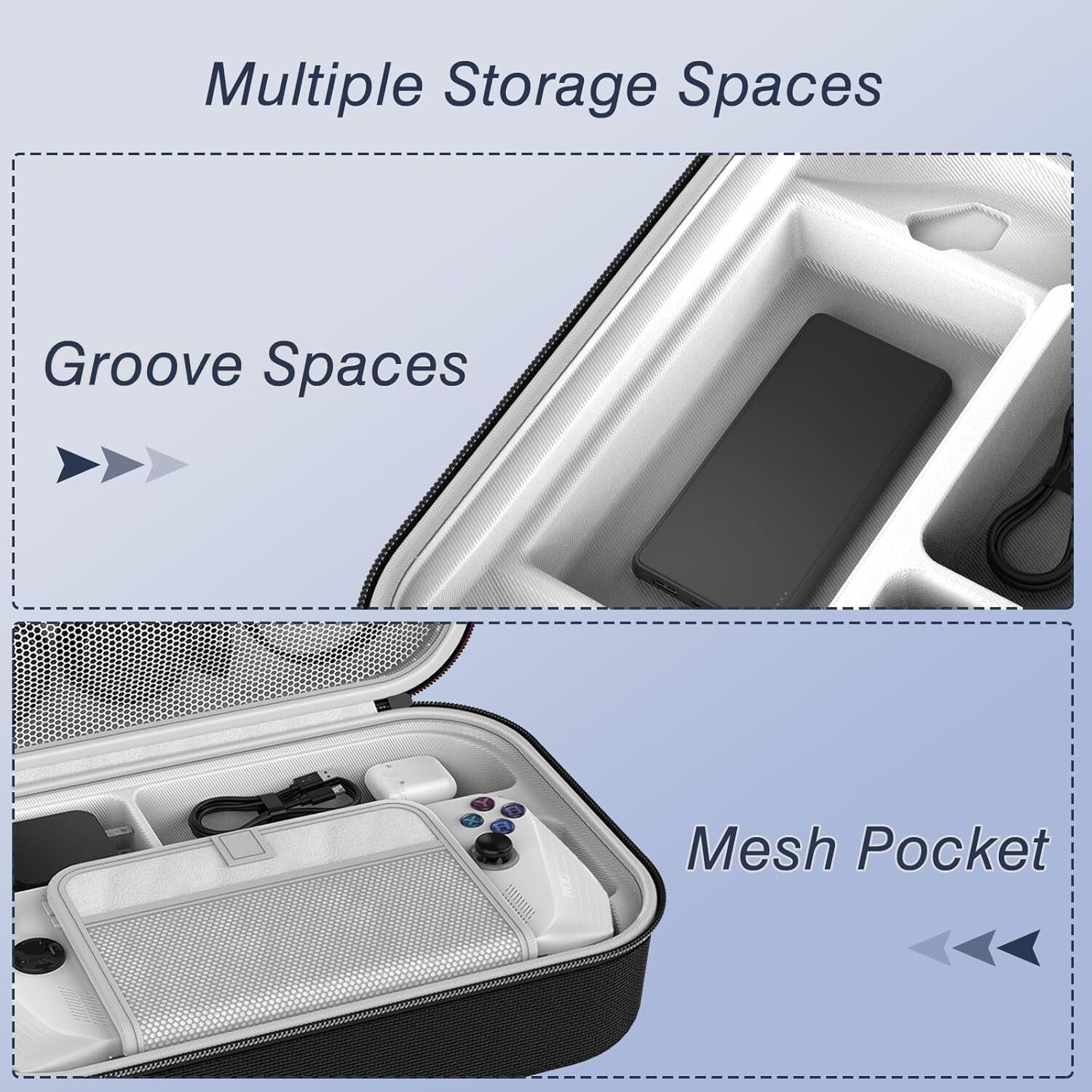 HSTOP Carrying Case for ROG Ally Large Storage Capacity Protective Travel Case