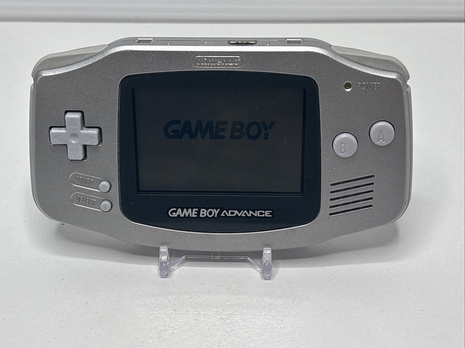 Nintendo Gameboy Advance Platinum Silver Console With Box + Manual GBA CIB