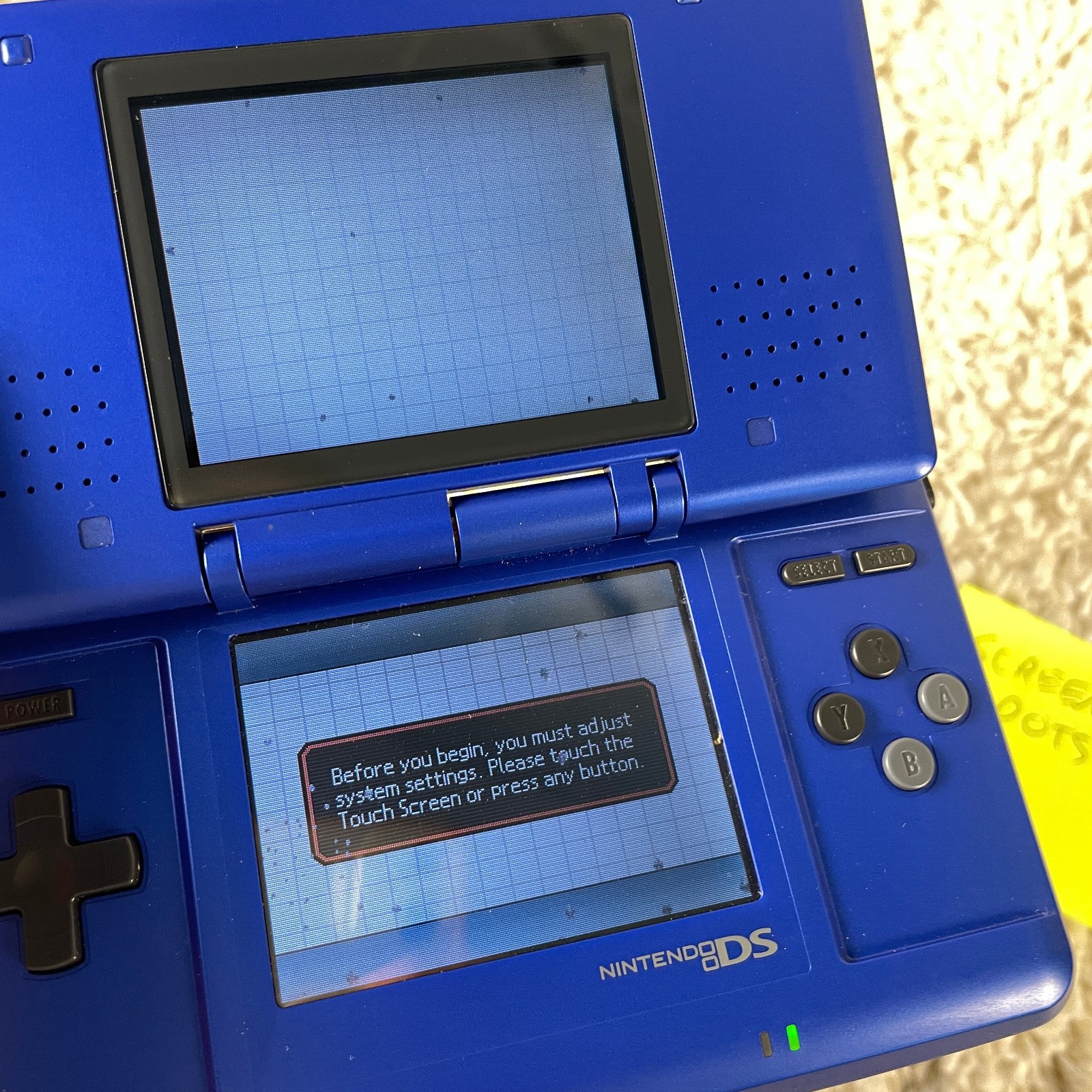 Nintendo DS Original NTR-001 Cobalt Blue Handheld Console System READ