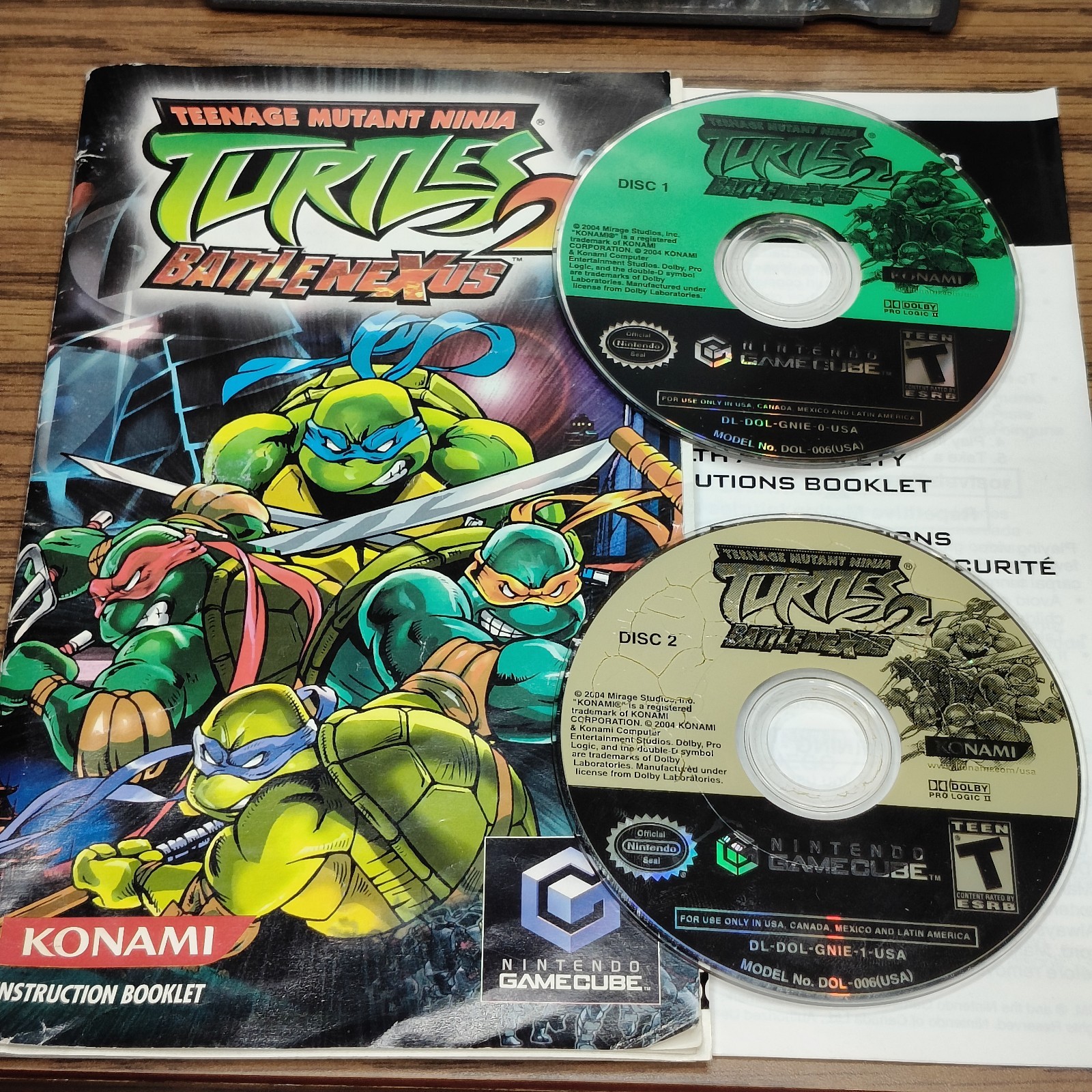 Teenage Mutant Ninja Turtles 2 & 3 BattleNexus Mutant Nightmare GameCube Bundle