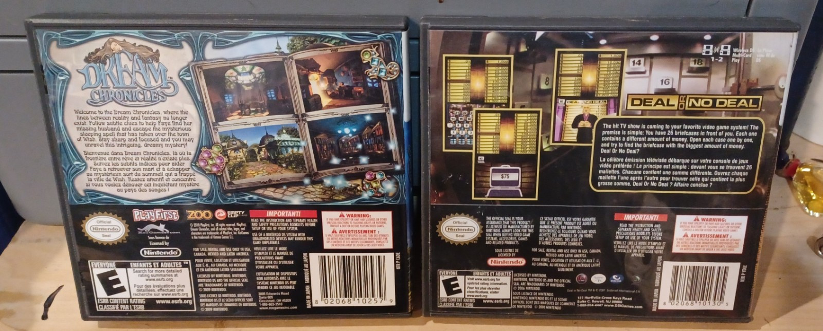 Nintendo DS Dream Chronicles & Deal or No Deal Games