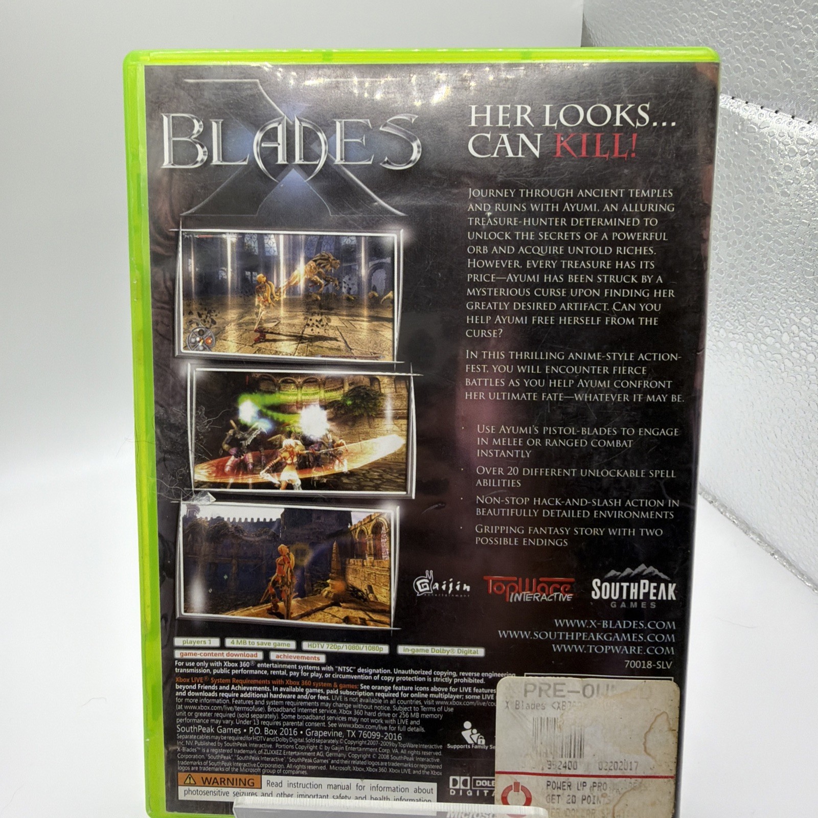 X-Blades (Microsoft Xbox 360, 2009) CIB Complete in Box