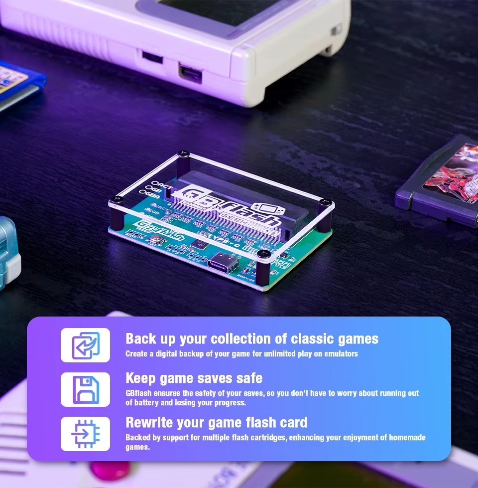 Game Card Burner for Game Boy/Game Boy Advance Backup Roms Saves Game Reader Fla