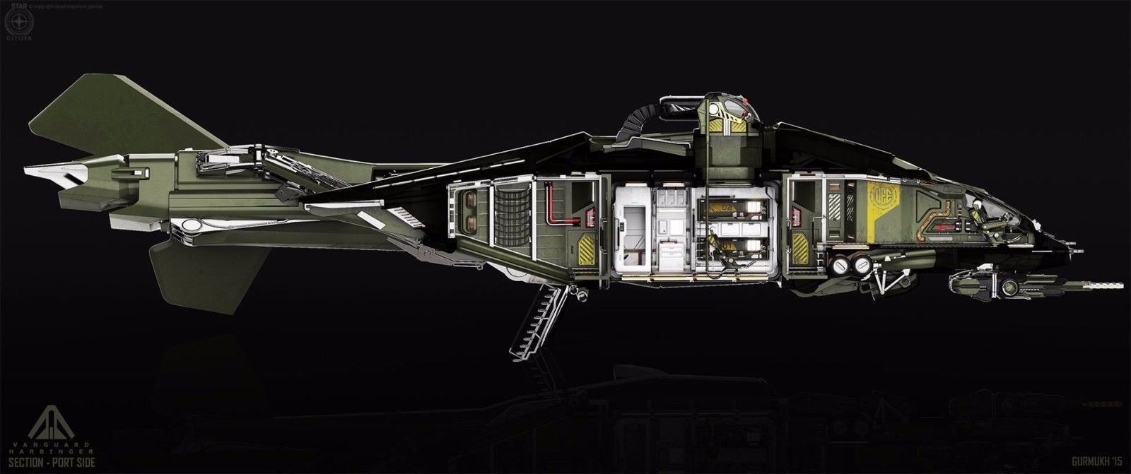 Star Citizen (PC, 2015) Retaliator Bomber to Vanguard Harbinger Upgrade
