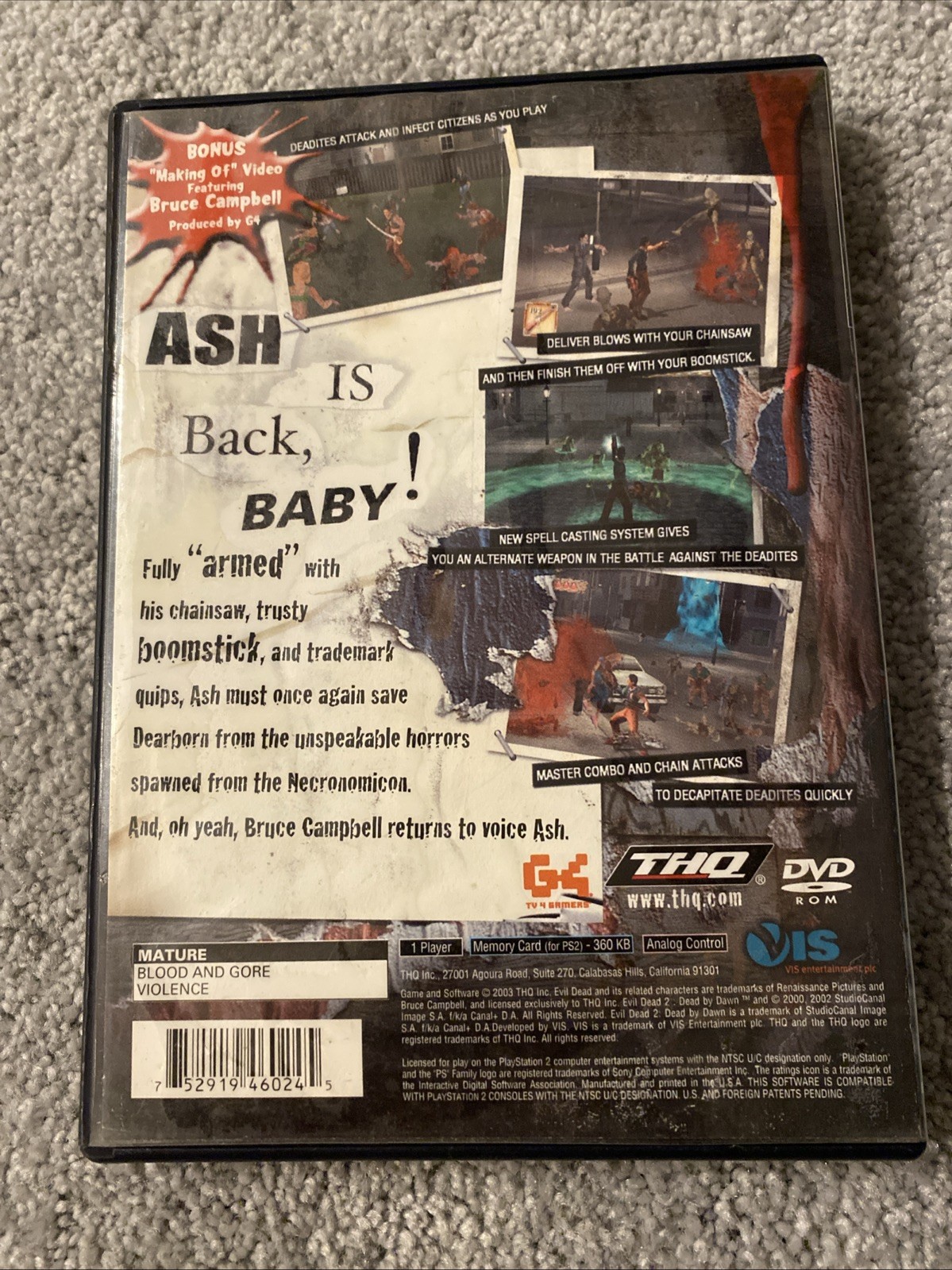 Evil Dead-Fistfull of Boomstick – Sony PlayStation 2 – See Description