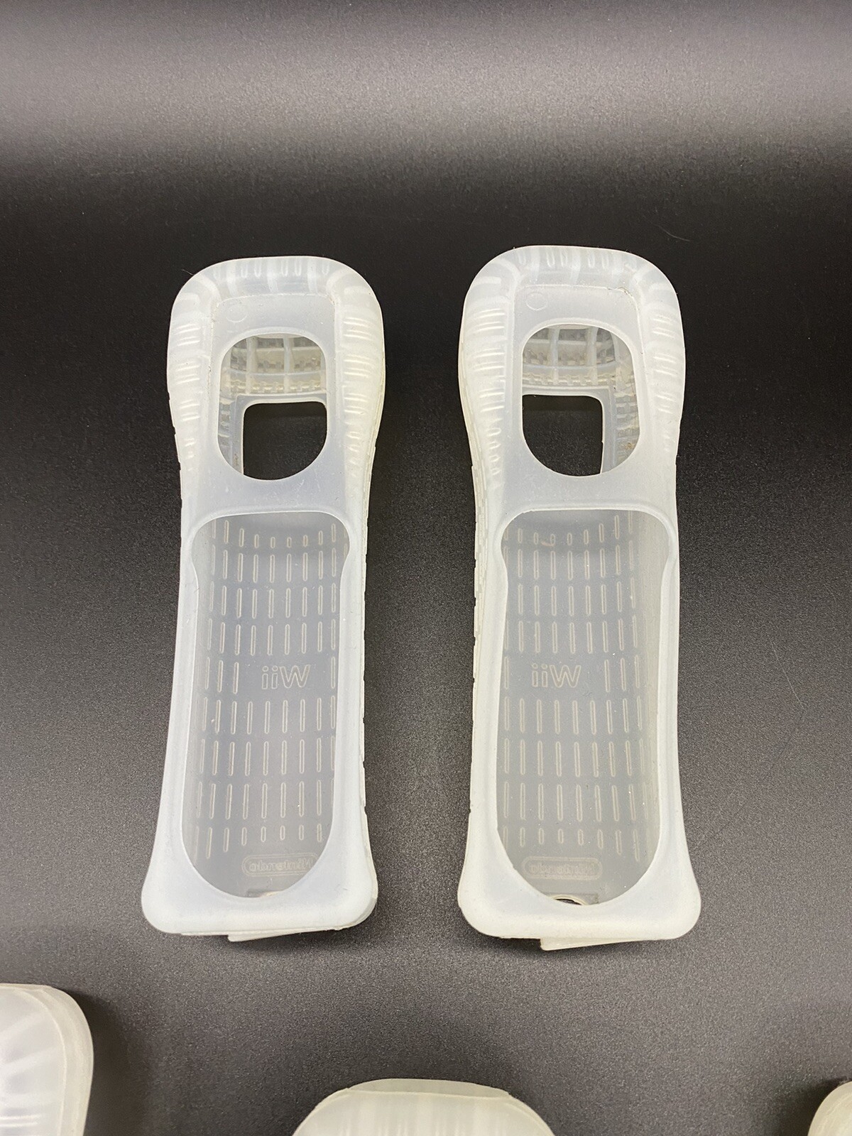 Used Nintendo Wii Remote Rubber Silicone Gel Cover Sleeves Clear Lot Of 5