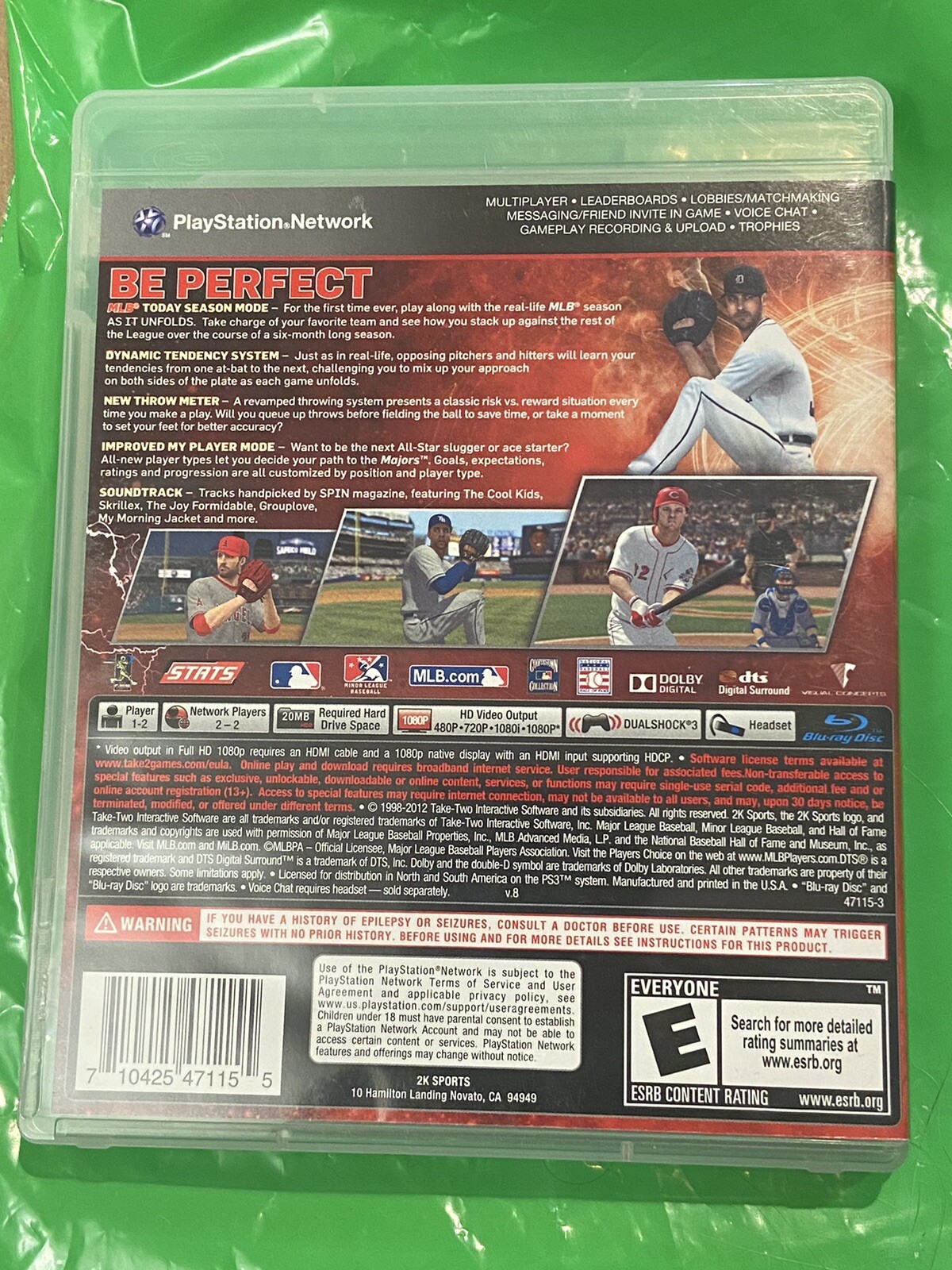 Major League Baseball 2K12 (Sony PlayStation 3, 2012)