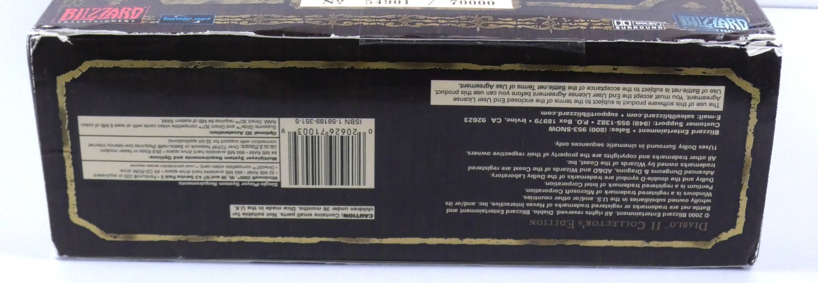Diablo II COLLECTOR’S EDITION #54901 / 70000 New Factory Sealed (Good-Very Good)