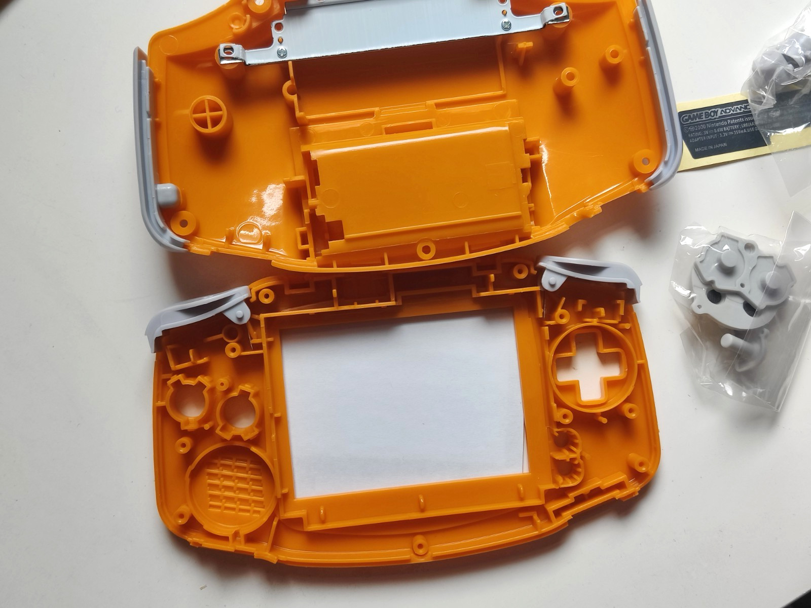 Game Boy Advance GBA Shell Housing Replacement Solid Orange IPS V2 Compatible