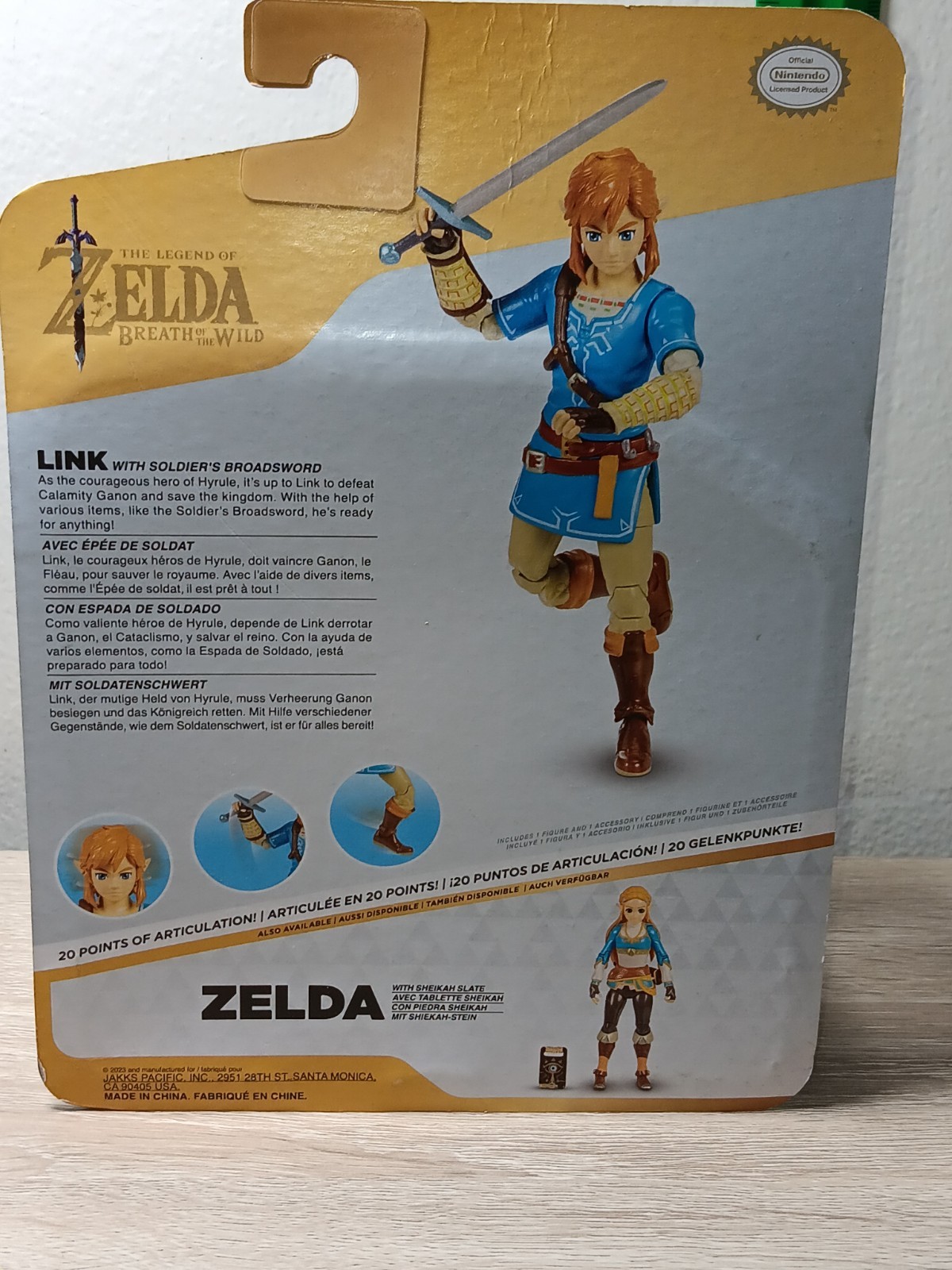 *FREE SHIP* 4″ LINK + Soldier’s Broadsword The Legend of Zelda Jakks Pacific