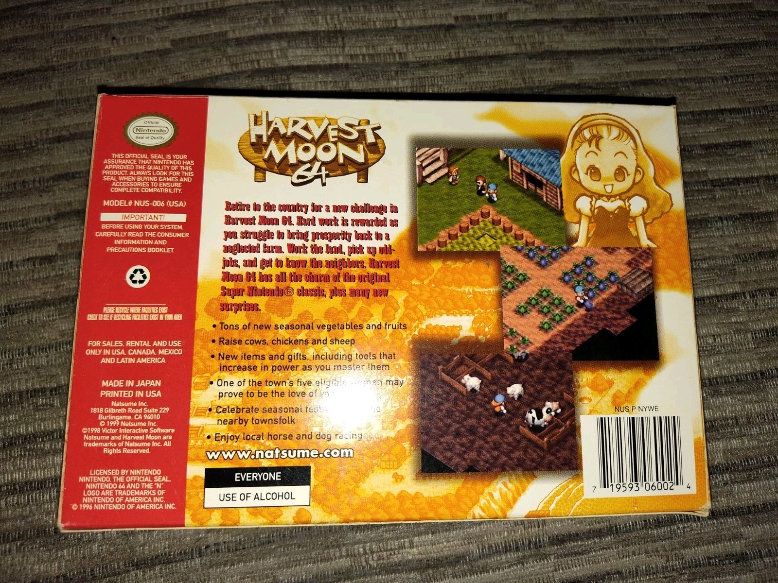 Harvest Moon 64 (Nintendo 64 | N64) Authentic BOX ONLY