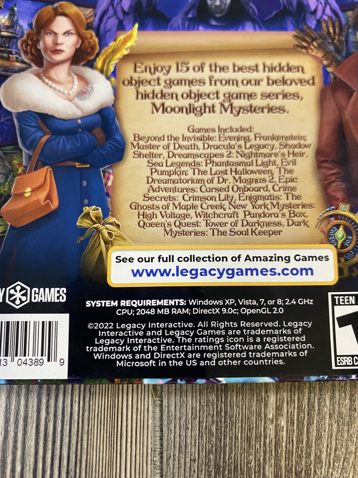NEW Best of Moonlight Mysteries PC Game 15 in 1 Pack Legacy Games Hidden Object